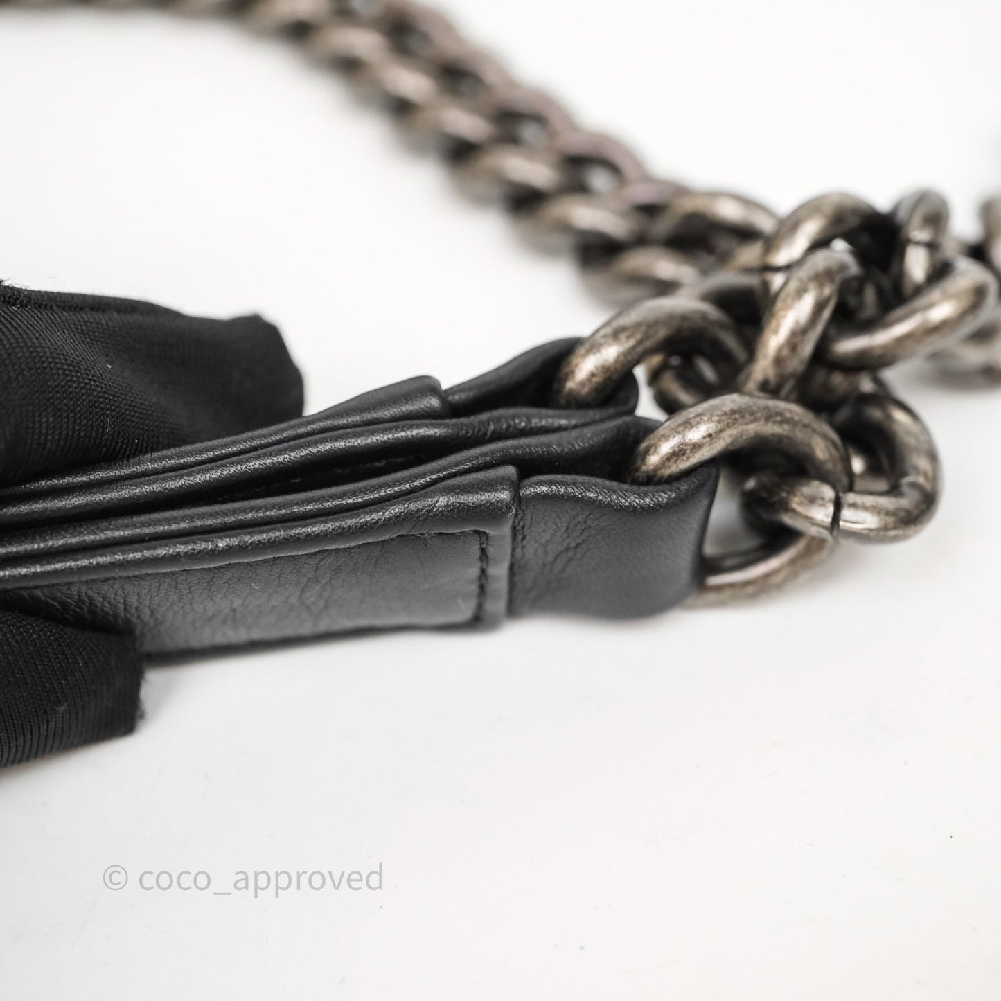 Chanel Quilted Medium Boy Black Lambskin Ruthenium Hardware