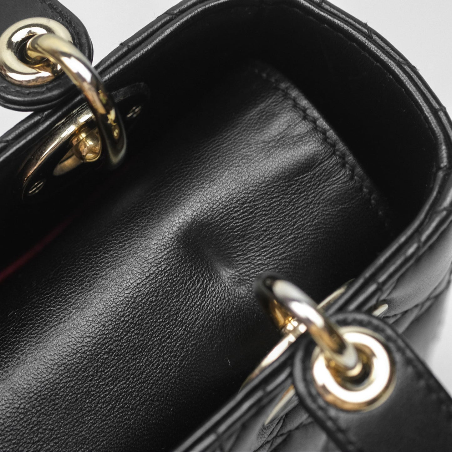 Christian Dior Small Lady Dior My ABCDior Black Cannage Lambskin