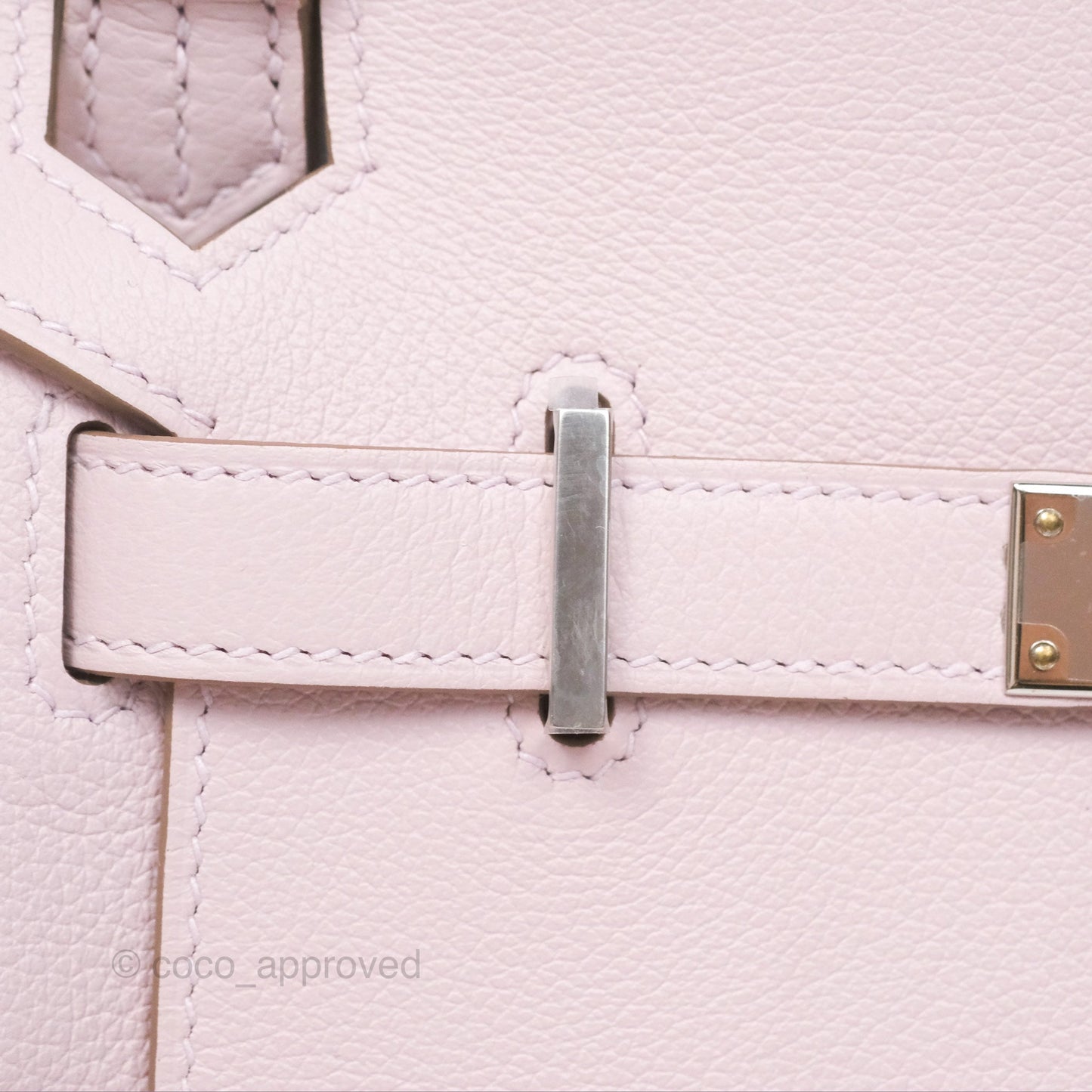 Hermès Mini Jypsiere Mauve Pale Evercolor Palladium Hardware