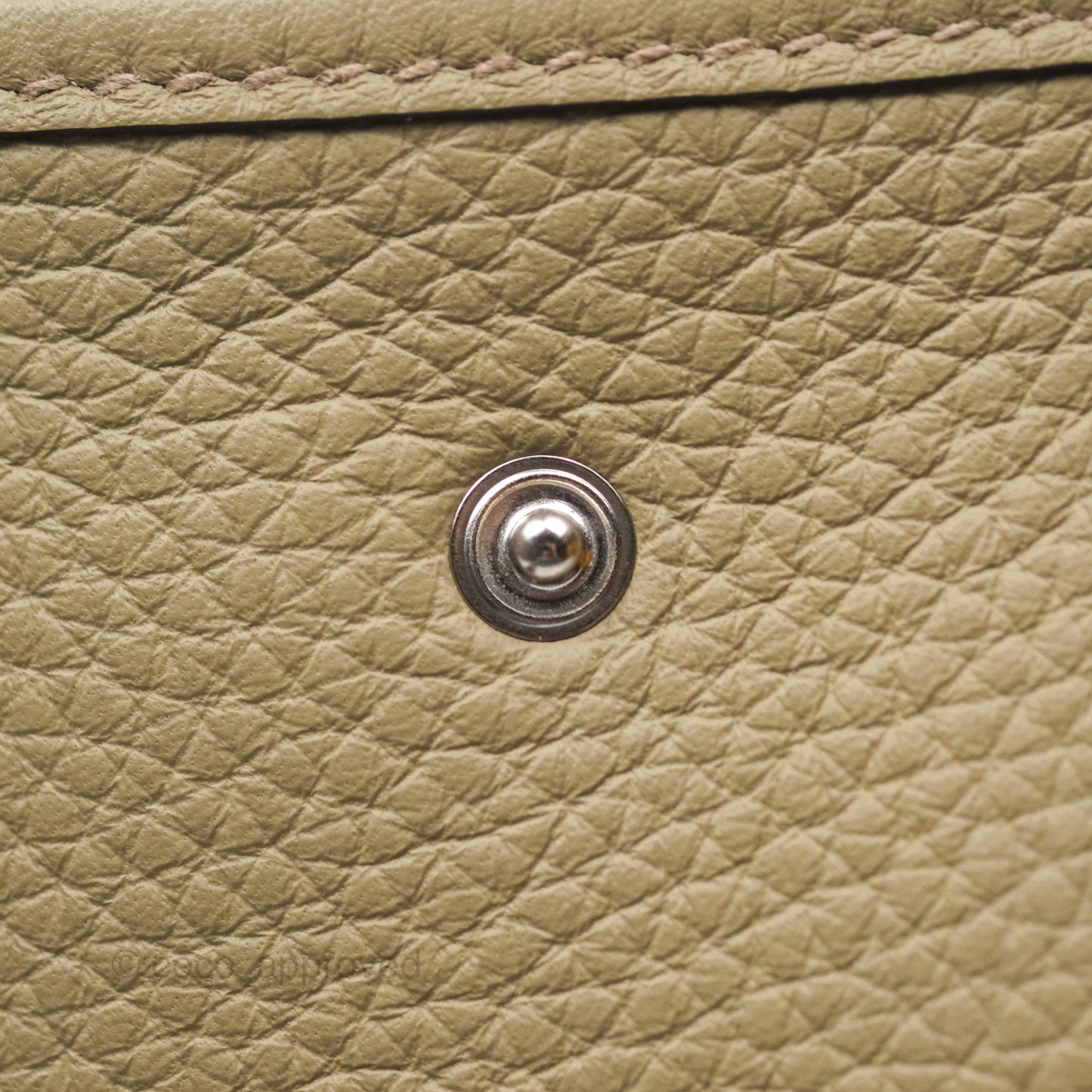 Hermès Mini Evelyne 16 Beige Marfa 8Q Clemence Palladium Hardware