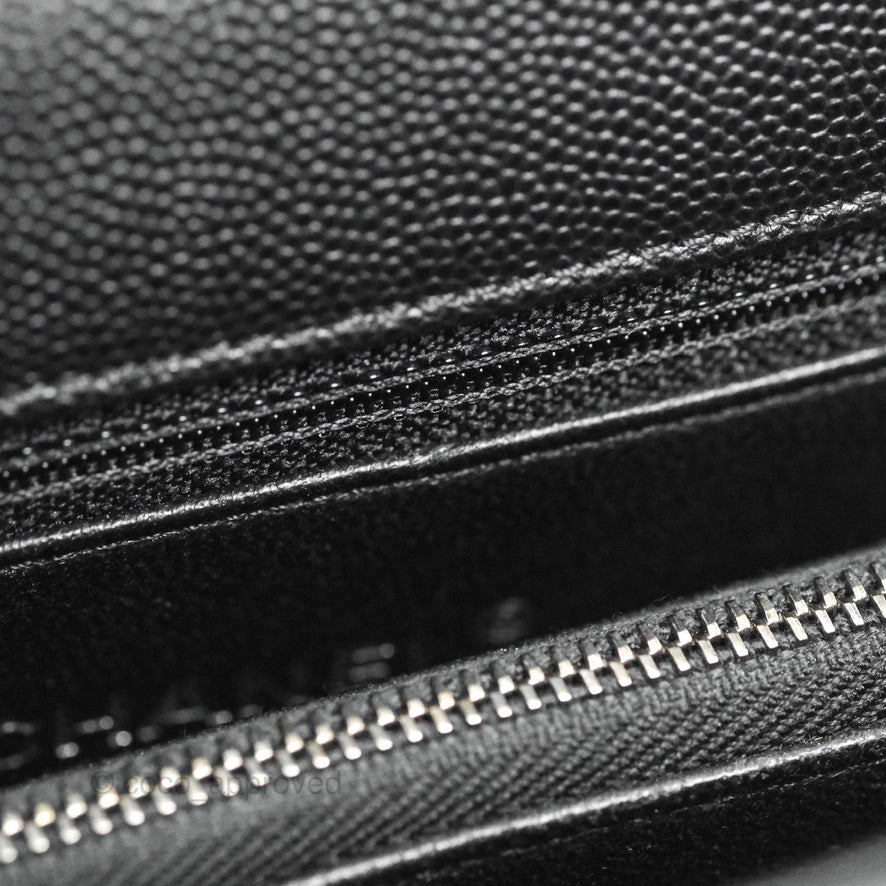 Chanel Medium Coco Handle Quilted Black Caviar Lizard Handle Ruthenium Hardware