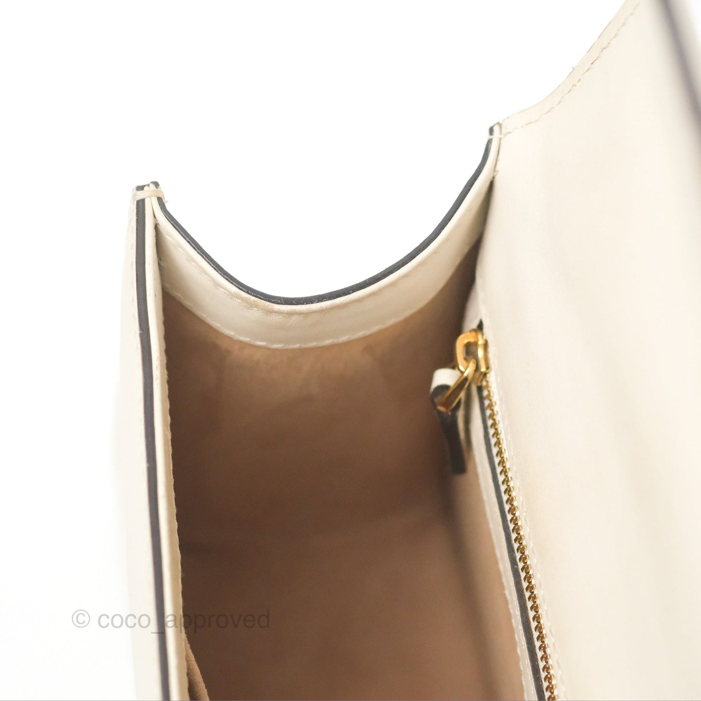 Gucci Calfskin Small Sylvie Shoulder Bag White