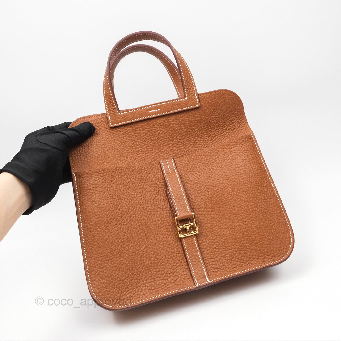 Hermès Halzan 25 Gold Clemence Gold Hardware