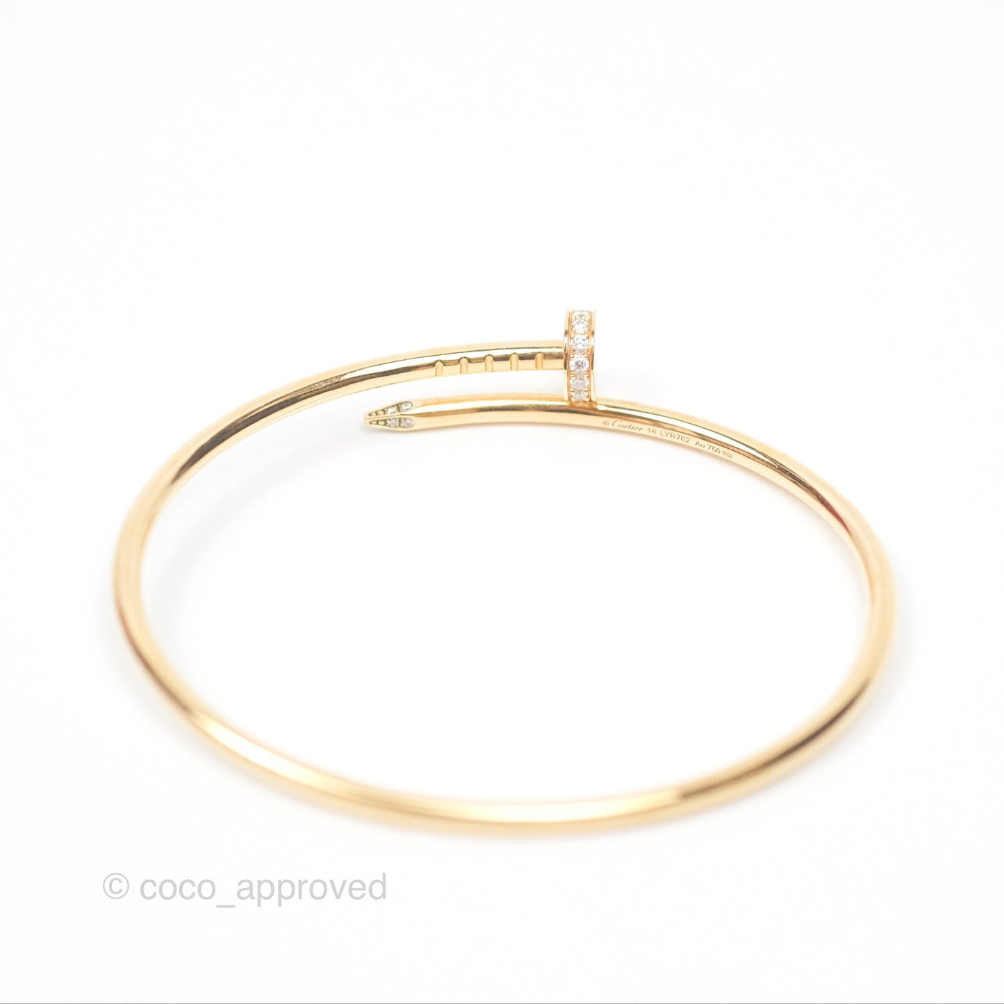 Cartier Small Juste Un Clou Bracelet 18K Yellow Gold Diamond
