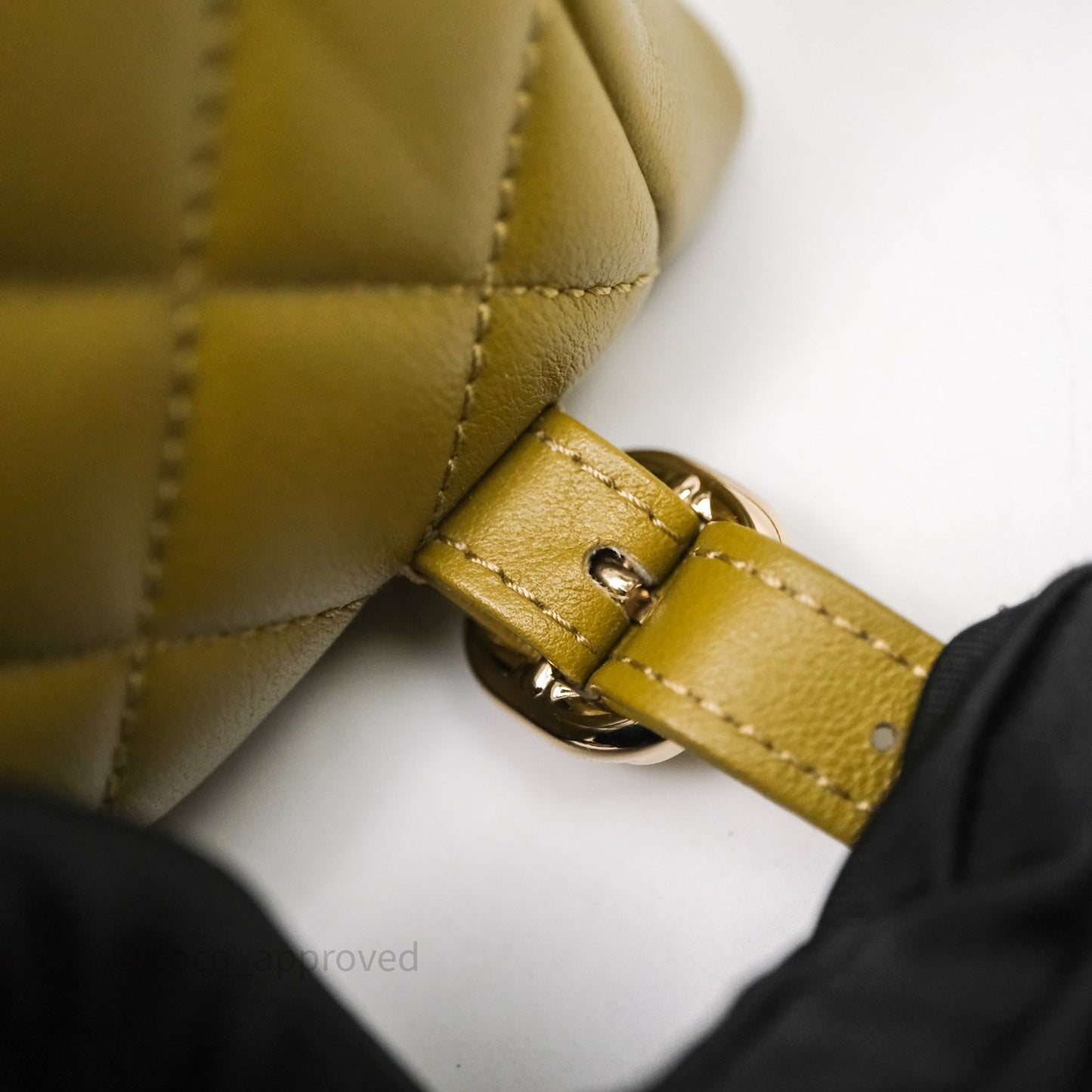 Chanel Mini Duma Backpack Olive Green Calfskin Gold Hardware
