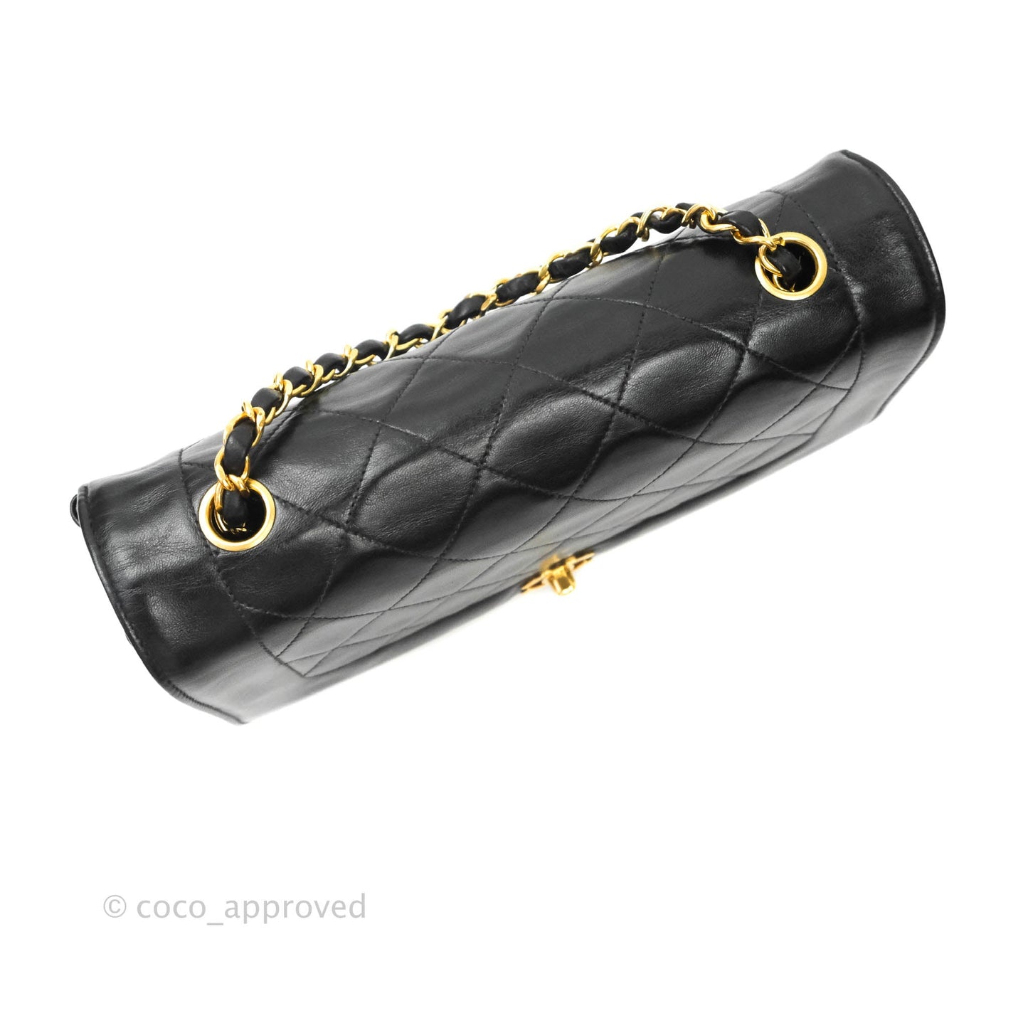 Chanel Black Quilted Lambskin Medium Vintage Classic Diana Flap Bag