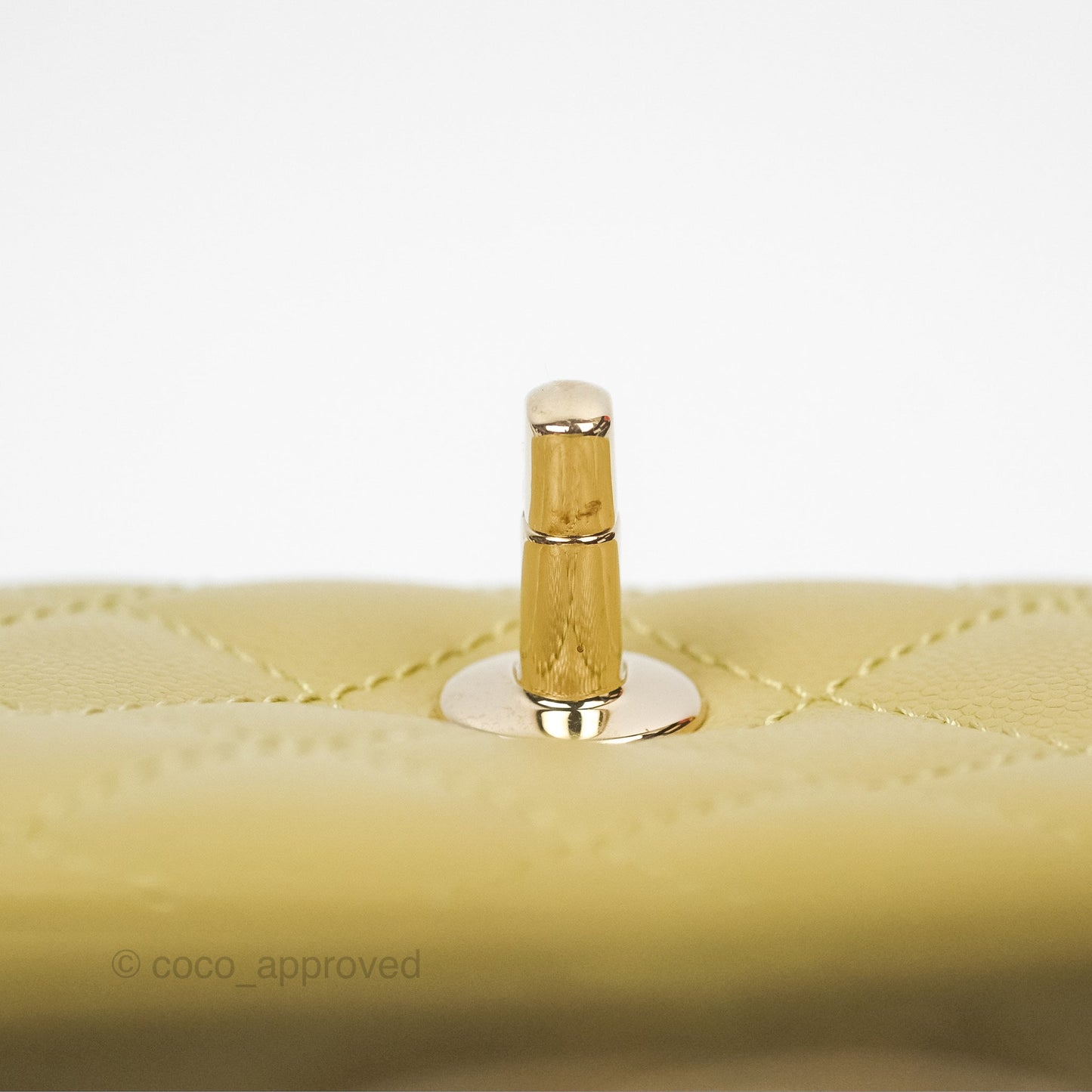 Chanel Quilted Mini Coco Handle Caviar Olive Green Gold Hardware