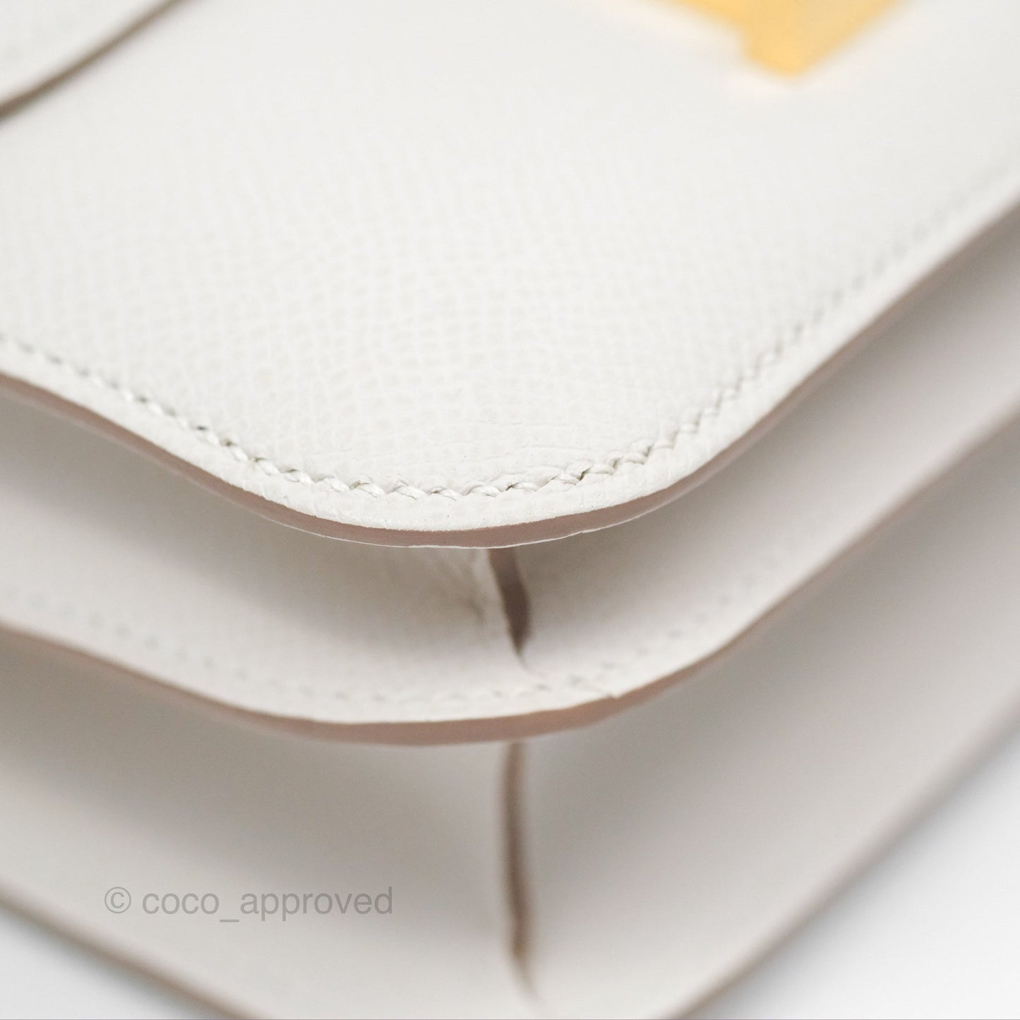 Hermès Constance Mini 18cm Mirror Gris Pale Epsom Gold Hardware