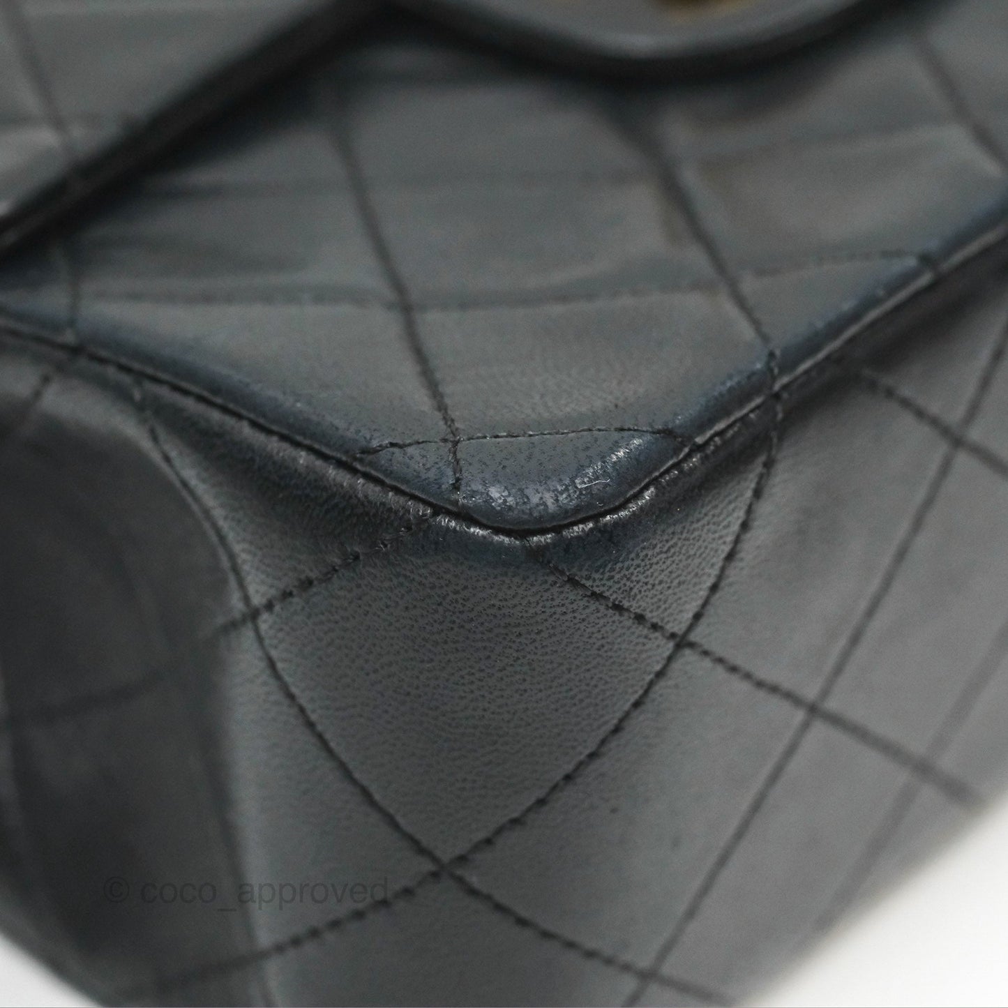 Chanel Vintage Mini Square Black Lambskin 24K Gold Hardware