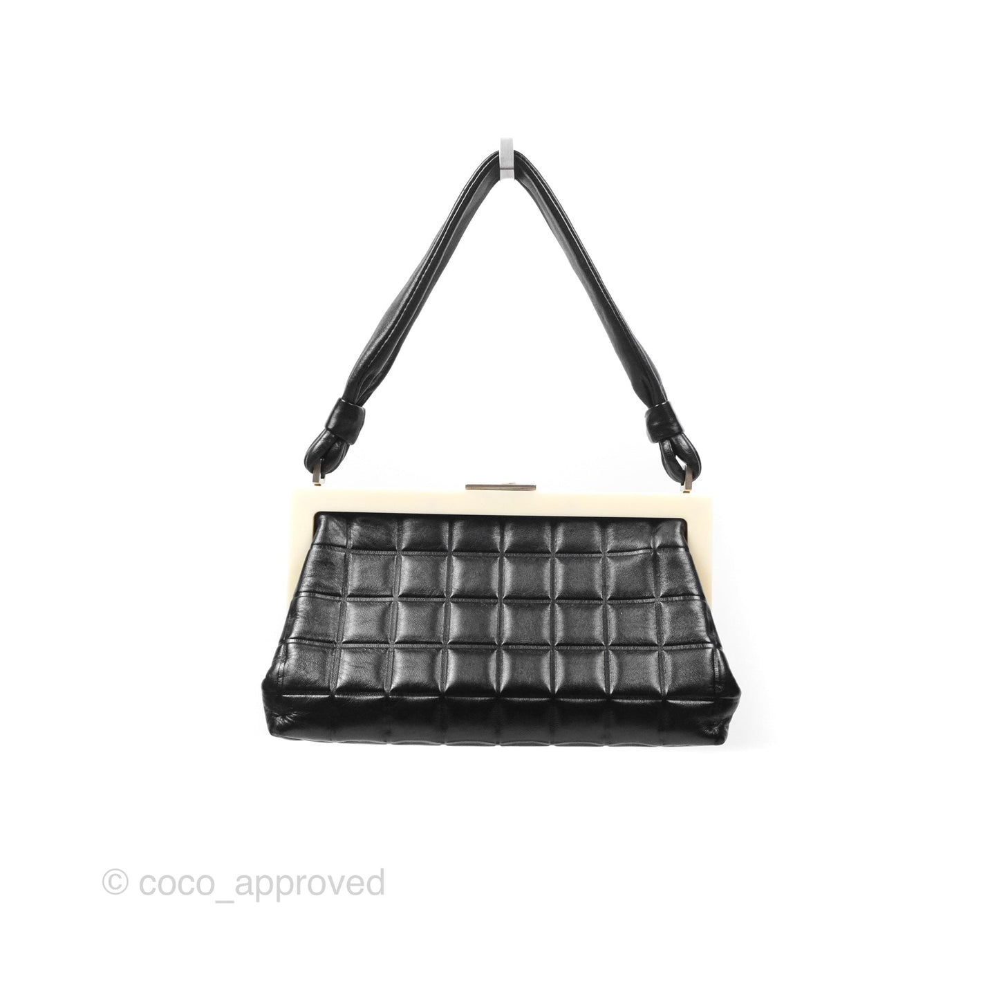 Chanel Choco Bar Shoulder Bag Black Lambskin