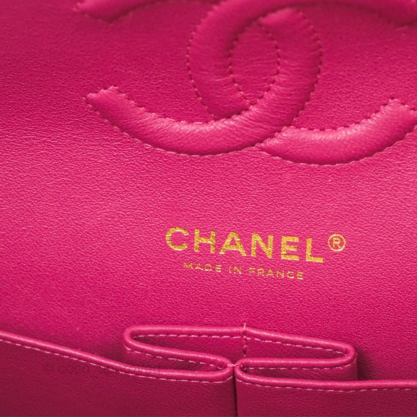 Chanel Medium Classic Flap Chevron Dark Plum Pink Lambskin Gold Hardware