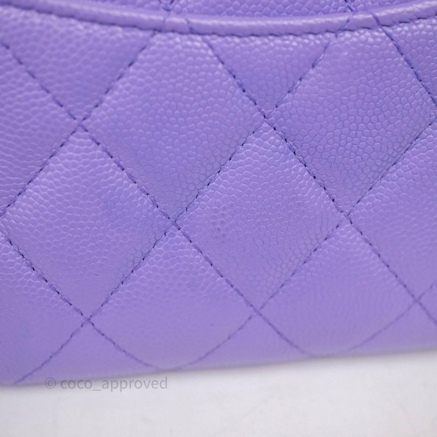 Chanel Classic Short Flap Wallet Purple Caviar Gold Hardware