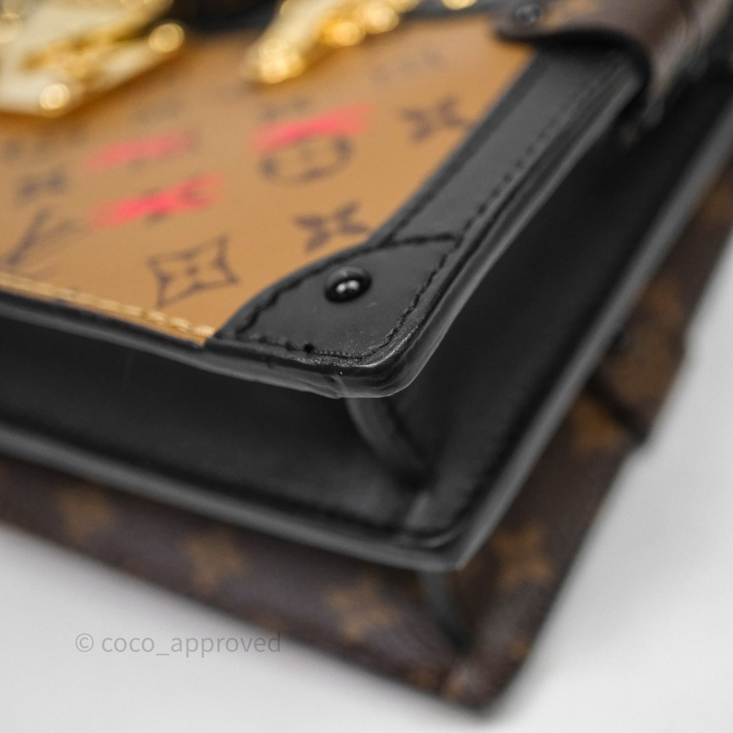 Louis Vuitton Monogram Reverse Trunk Clutch Bag