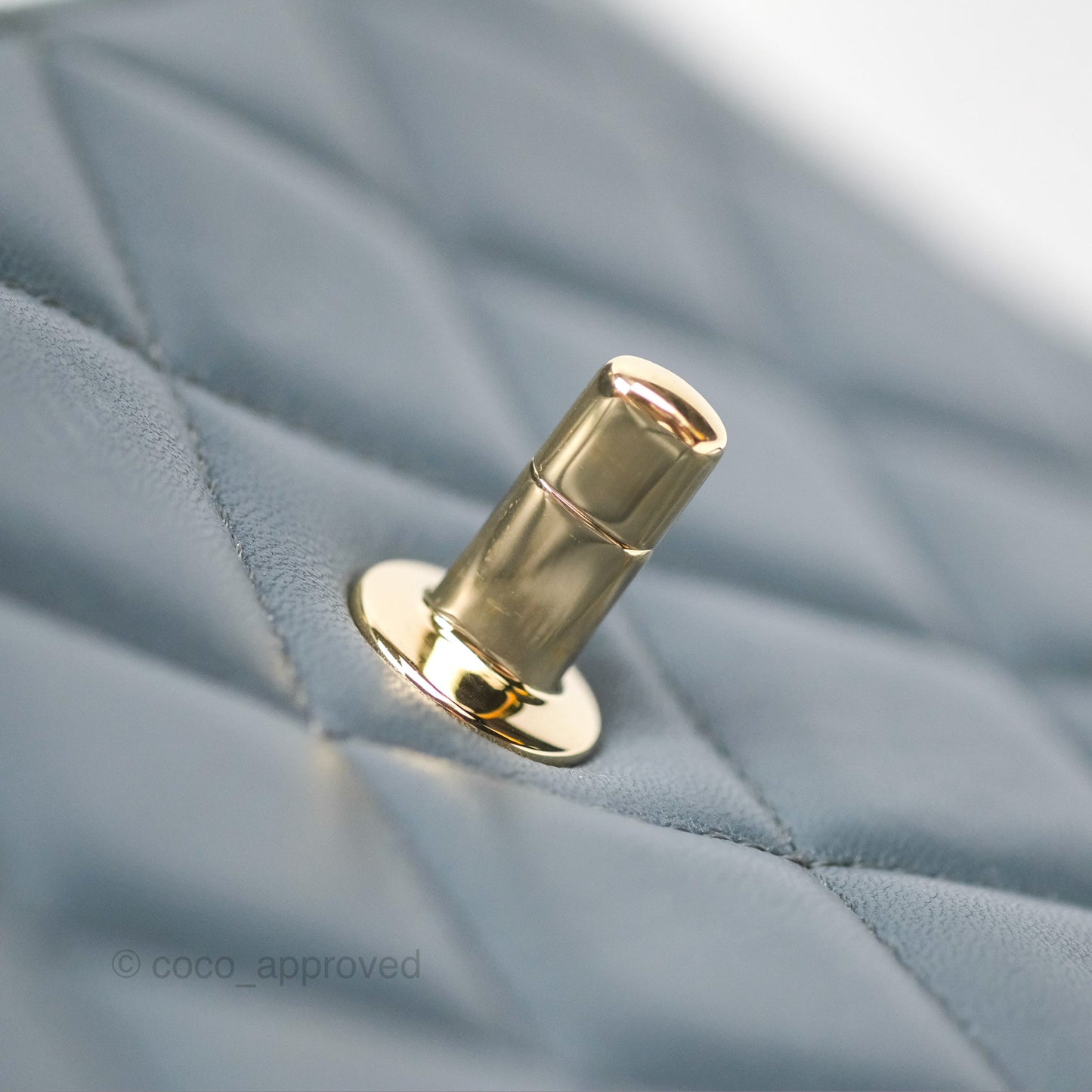 Chanel Small Trendy CC Grey Blue Lambskin Gold Hardware