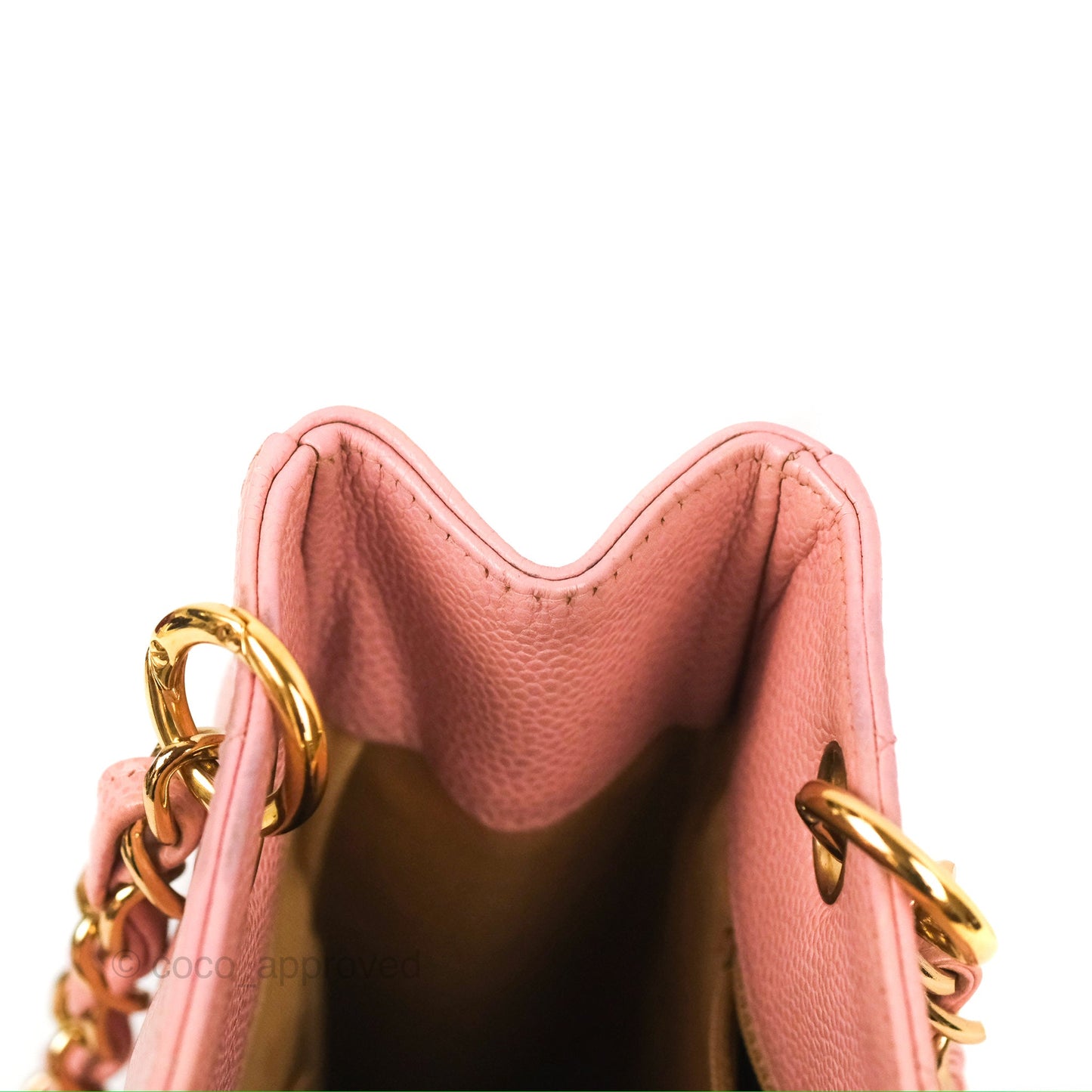Chanel Quilted Petit Shopping Tote PST Sakura Pink Caviar Gold Hardware