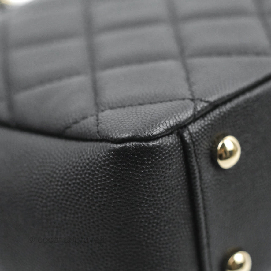 Chanel Quilted Medium Business Affinity Flap Black Caviar Gold Hardware