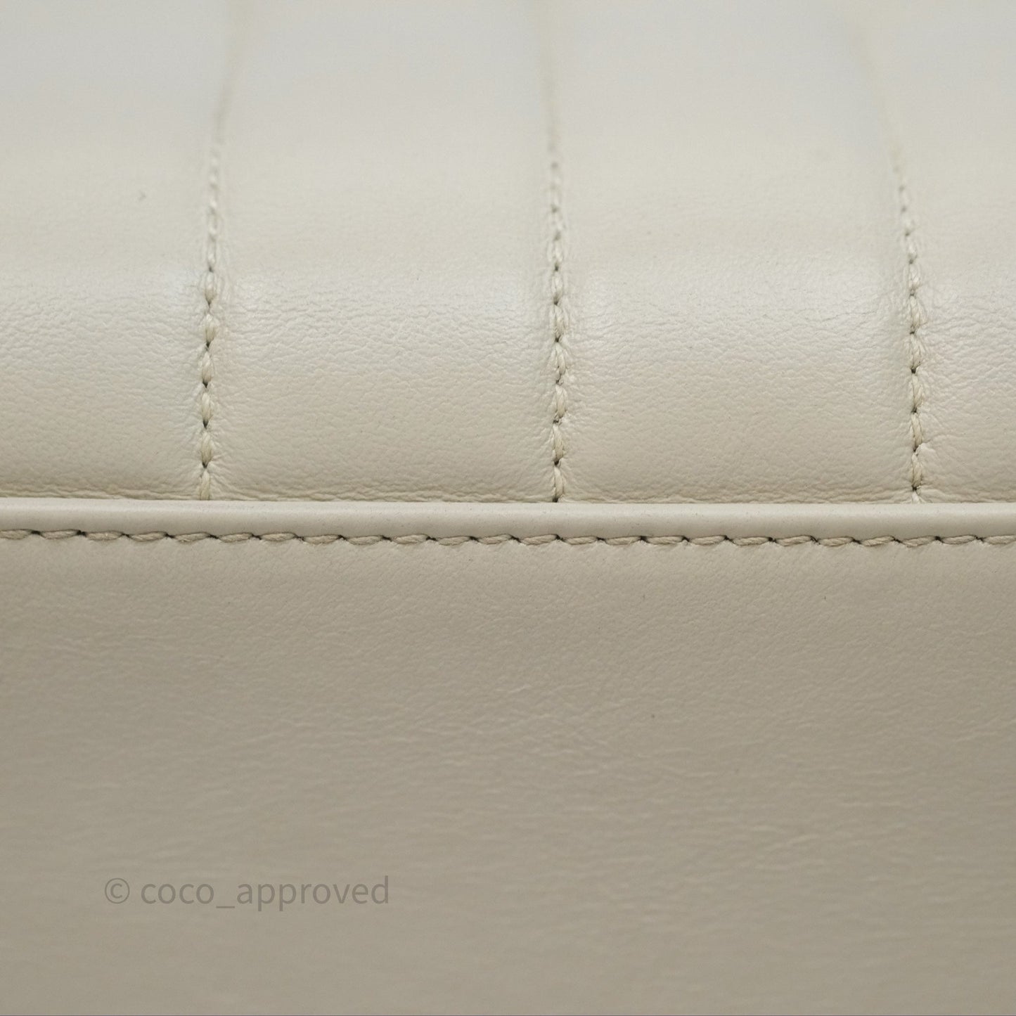 Saint Laurent Loulou Small Flap Bag Ivory Light Beige Gold Hardware