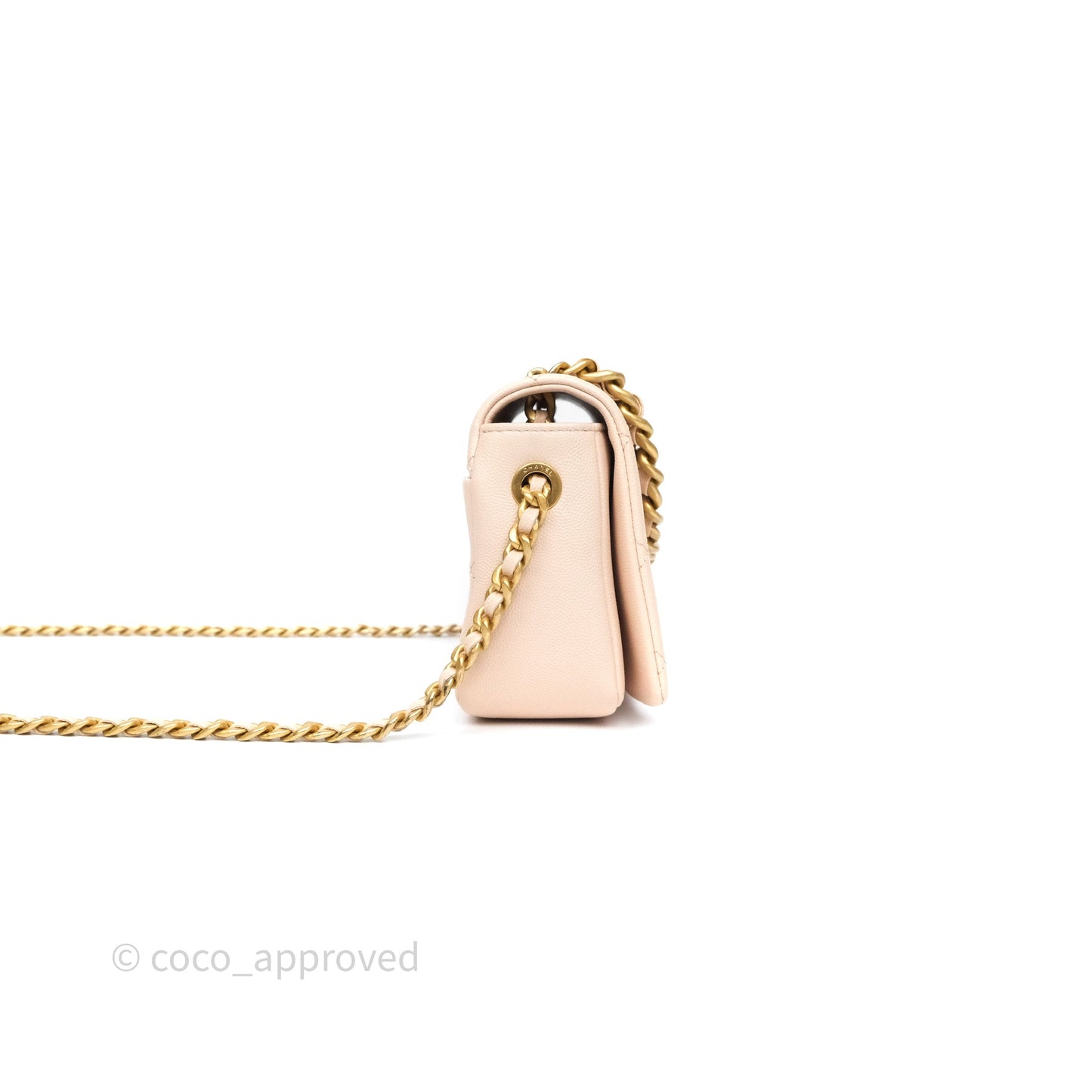 Chanel Small Fashion Therapy Flap Bag Light Pink Caviar Aged Gold Hardware