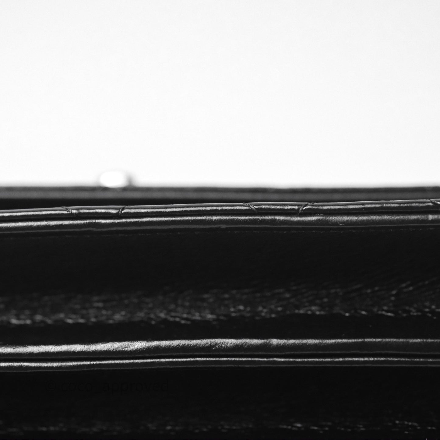 Chanel Mini Crystal Top Handle Wallet On Chain WOC Black Calfskin Gun Metal Hardware 23K