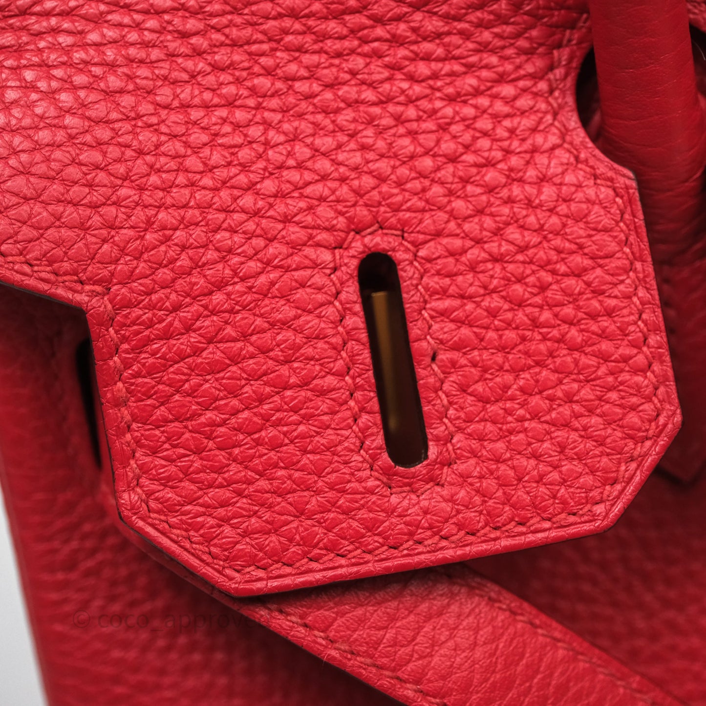 Hermes Birkin 30 Rouge Togo Gold Hardware