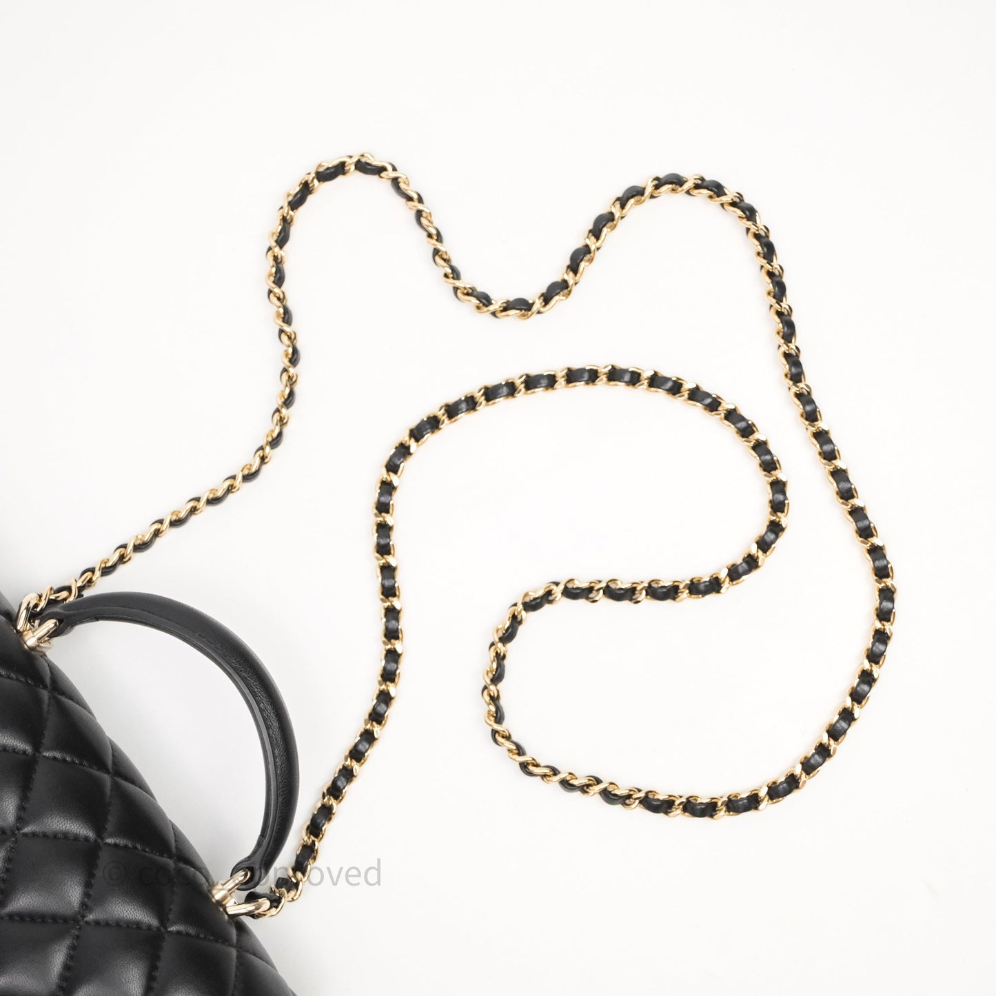 Chanel Top Handle Mini Rectangular Flap Black Lambskin Gold Hardware