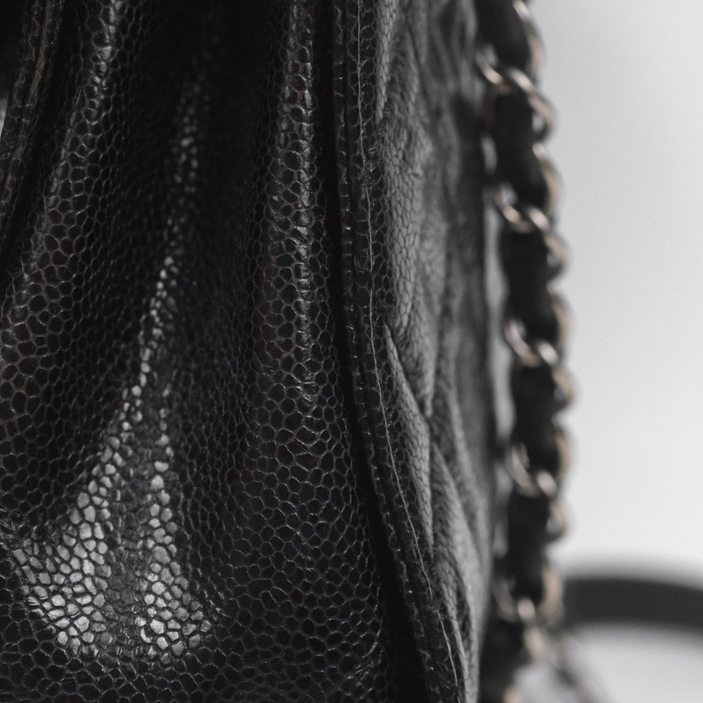 Chanel Quilted Single Flap Bag Soft Caviar Black Ruthenium Hardware