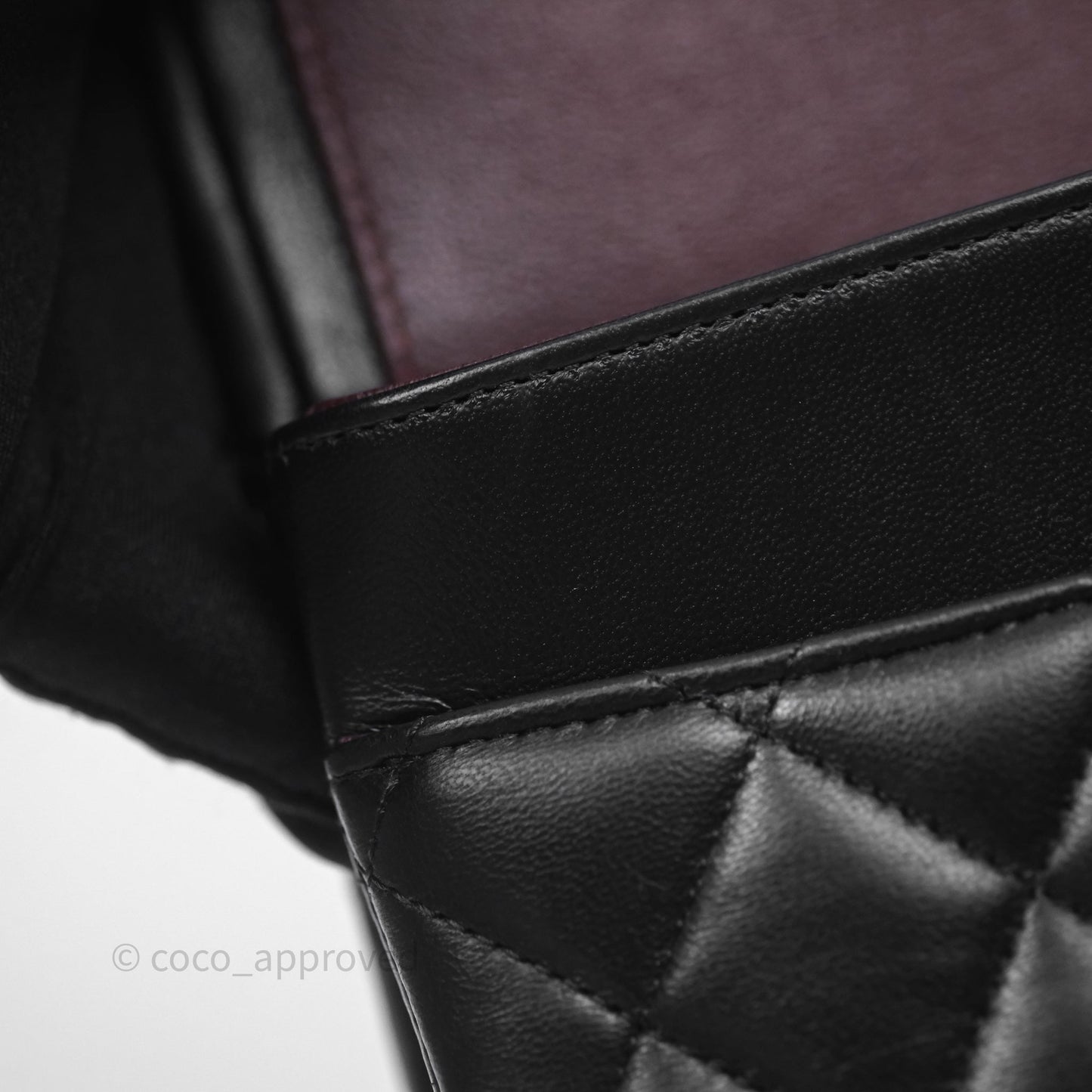 Chanel Classic M/L Medium Flap Quilted Black Lambskin Gold Hardware
