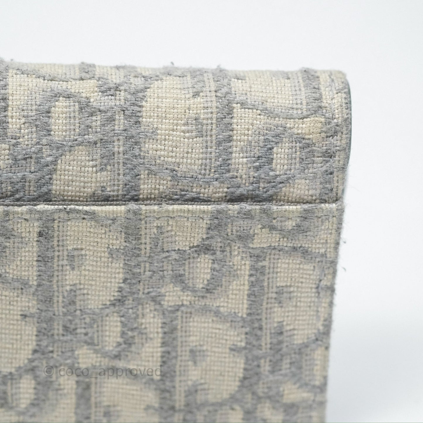 Christian Dior Saddle Bloom Card Holder Gray Dior Oblique Jacquard