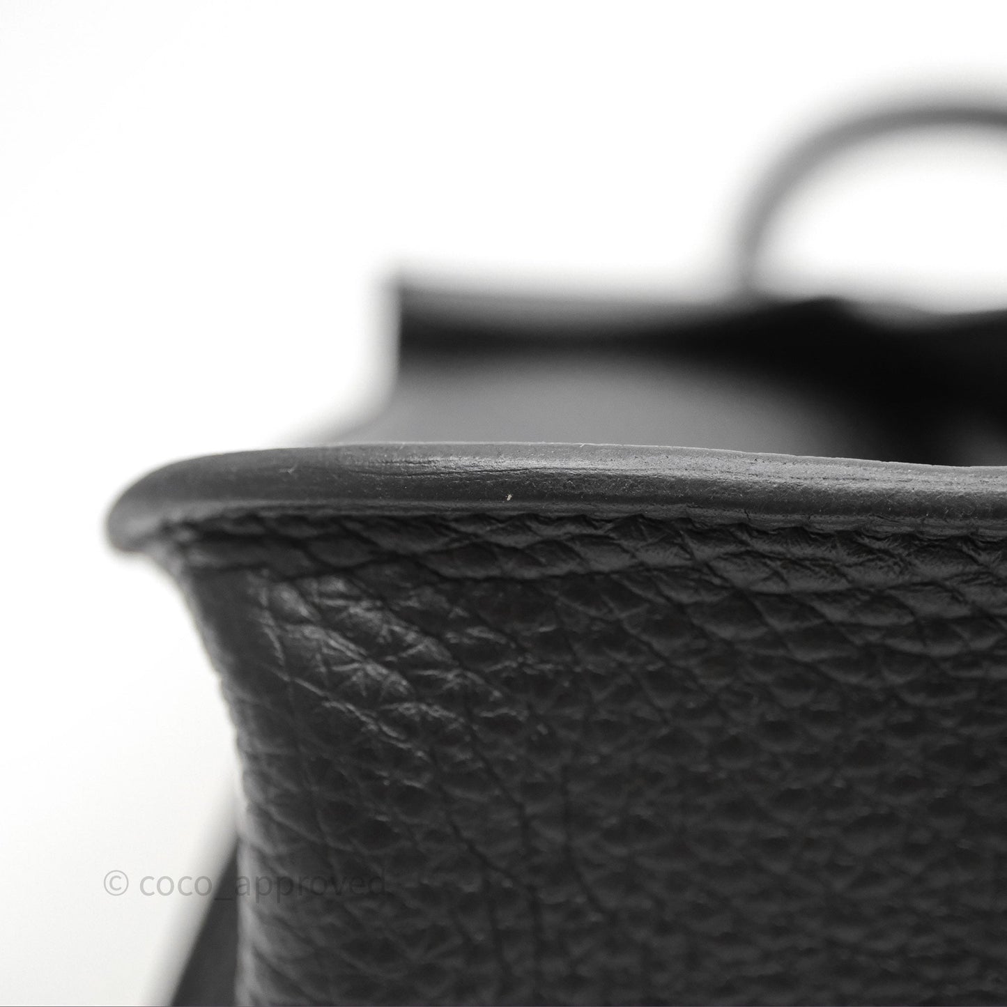 Hermès Halzan 25 Black Noir 89 Clemence Palladium Hardware