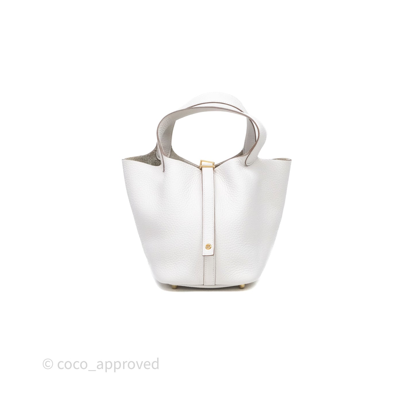 Hermes Picotin Lock 18 Gris Pale M4 Clemence Gold Hardware