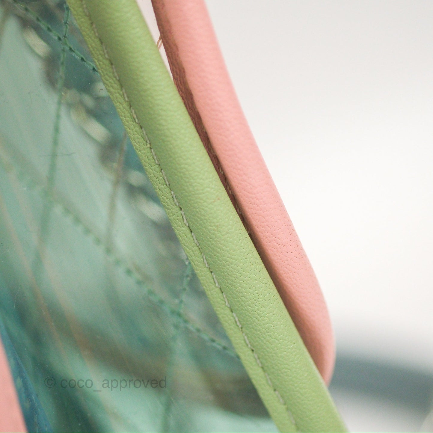 Chanel Coco Splash PVC Medium Flap Bag Blue/Green/Pink Silver Hardware
