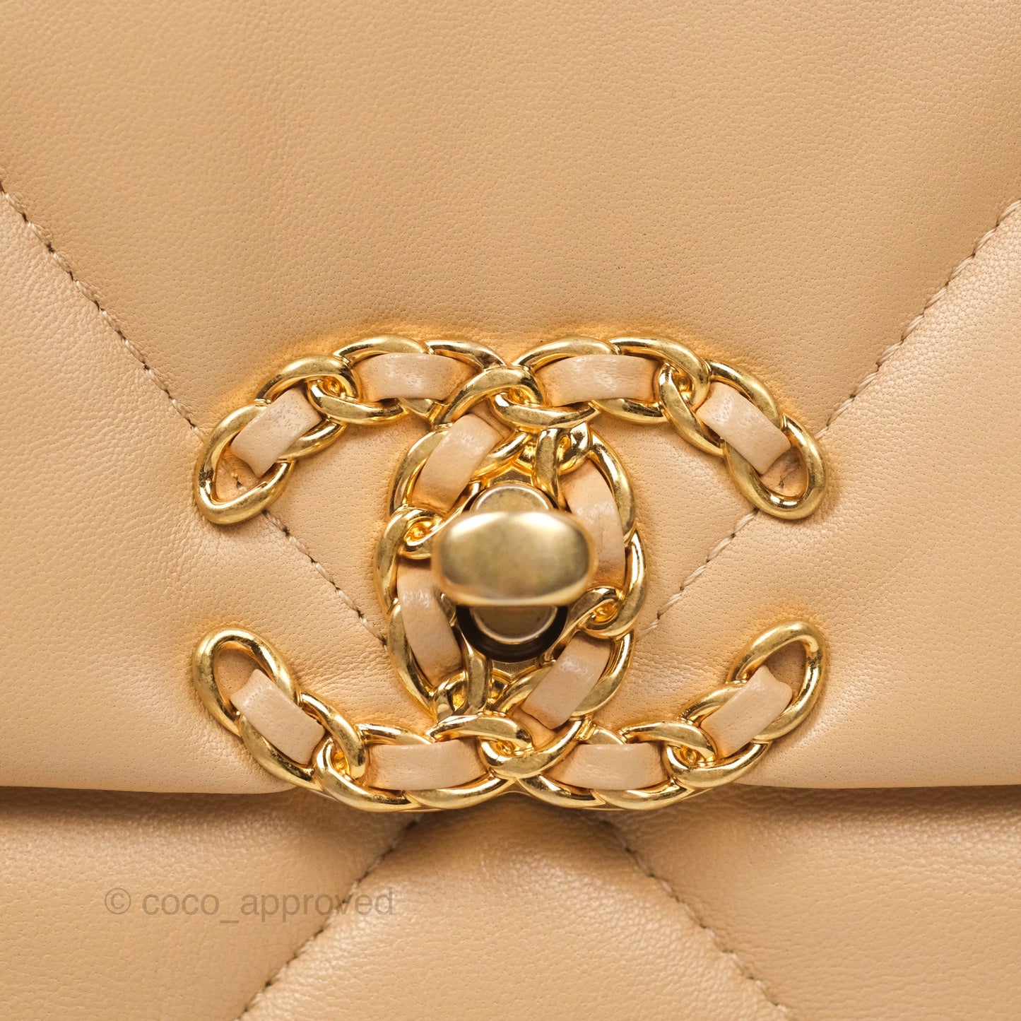 Chanel 19 Small Beige Mixed Hardware