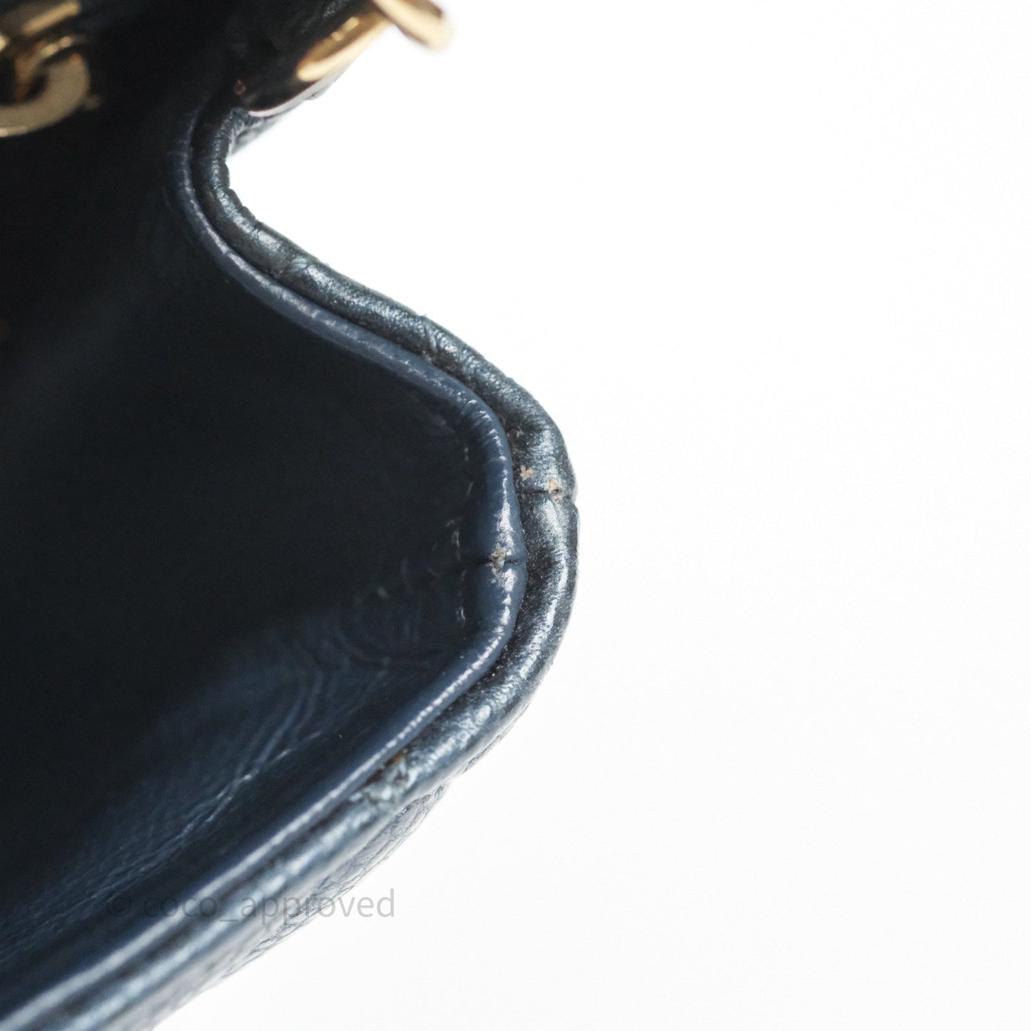 Chanel Mini Rectangular Quilted Iridescent Teal Caviar Gold Hardware