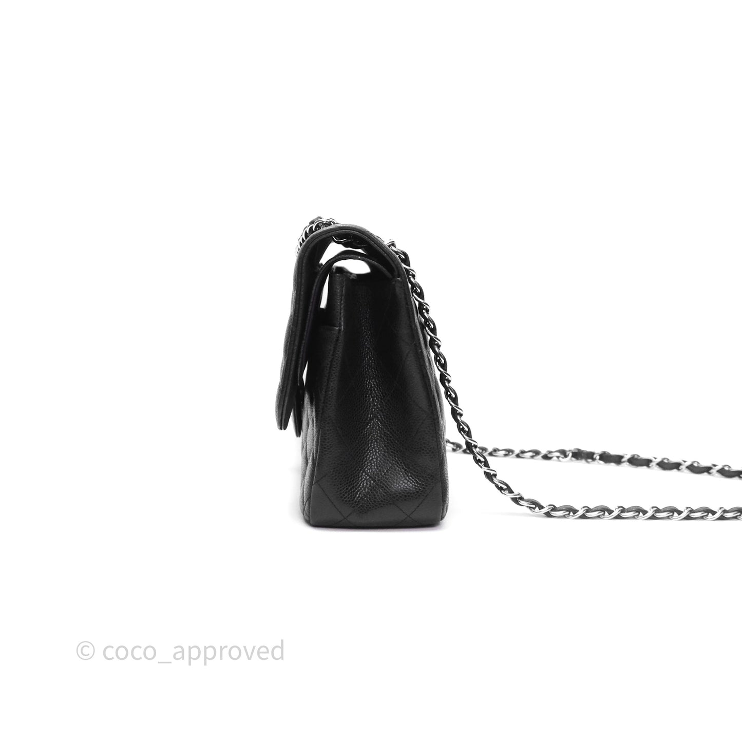 Chanel Jumbo Double Flap Black Caviar Silver Hardware⁣⁣