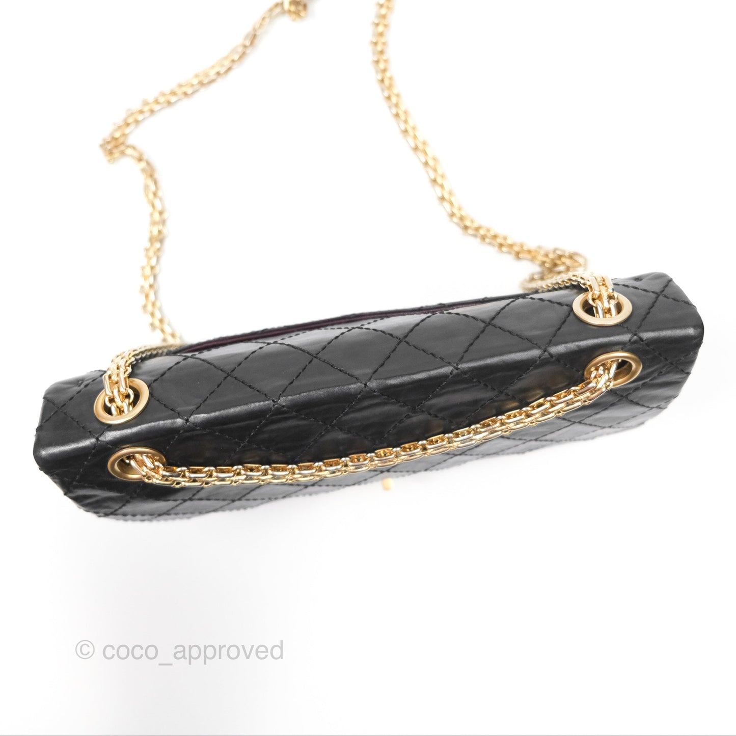 Chanel Reissue 225 Quilted Black Aged Calfskin Aged Gold Hardware