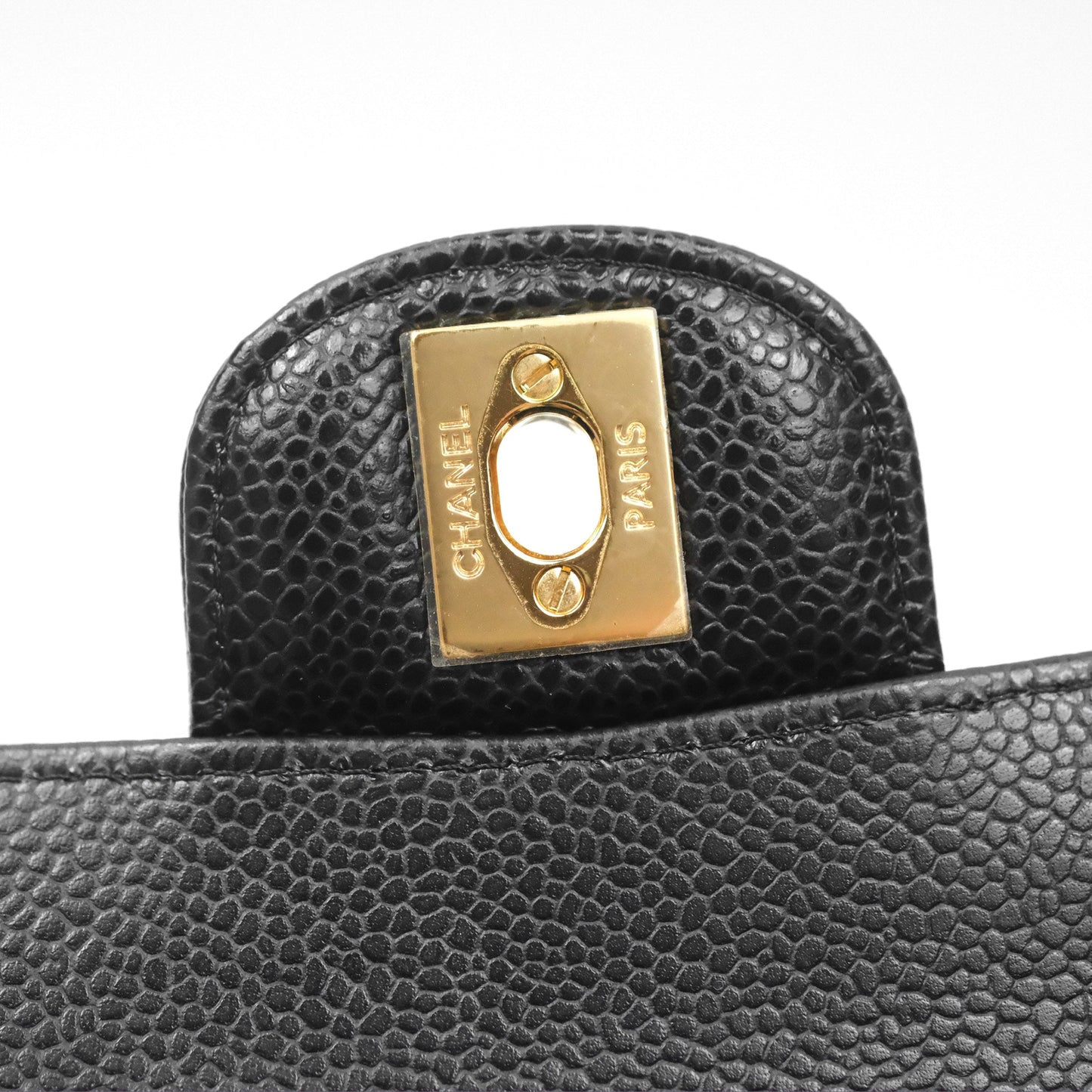 Chanel Small Classic Quilted Flap Black Caviar Gold Hardware