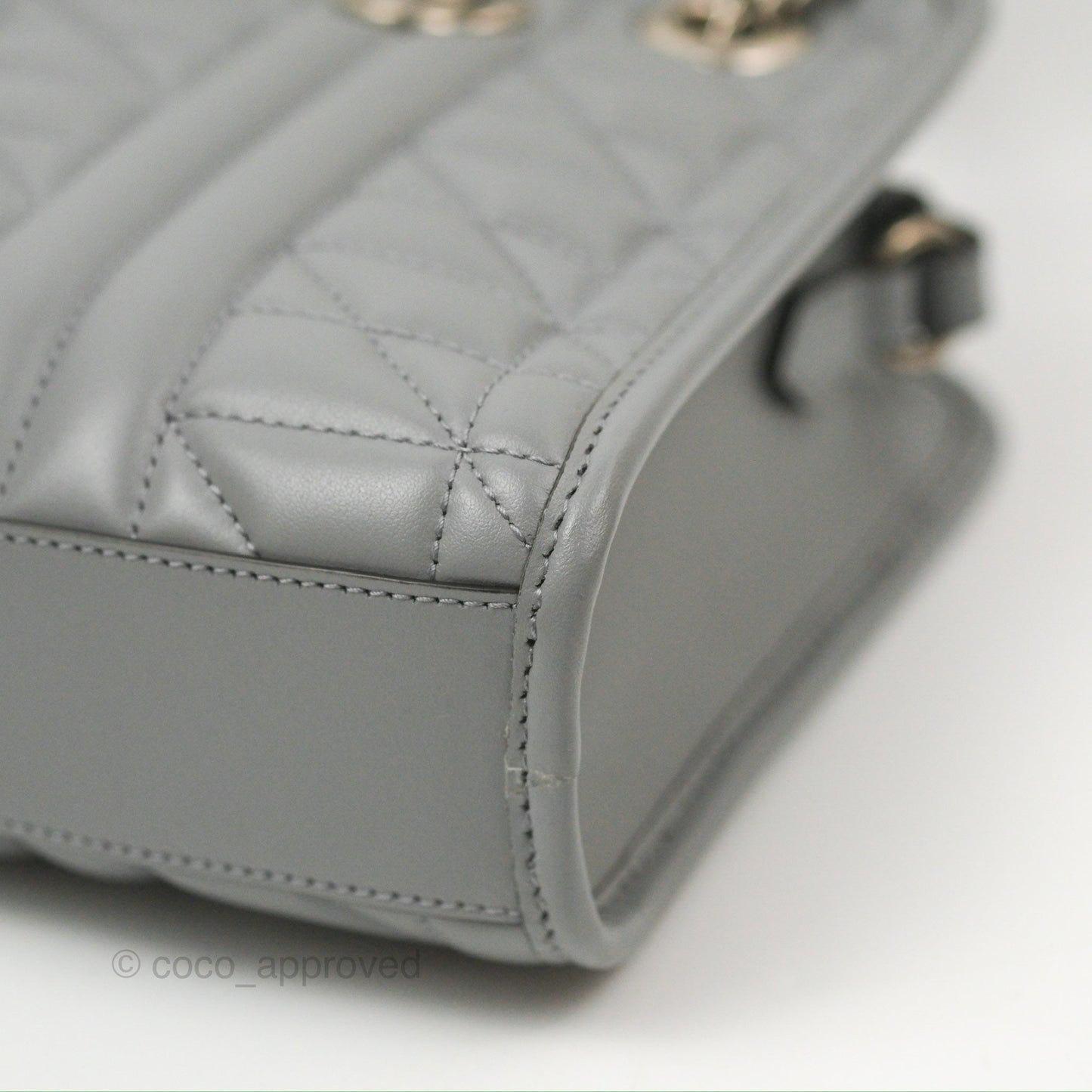 Gucci Mini GG Marmont Vertical Tote Bag Grey Silver Hardware