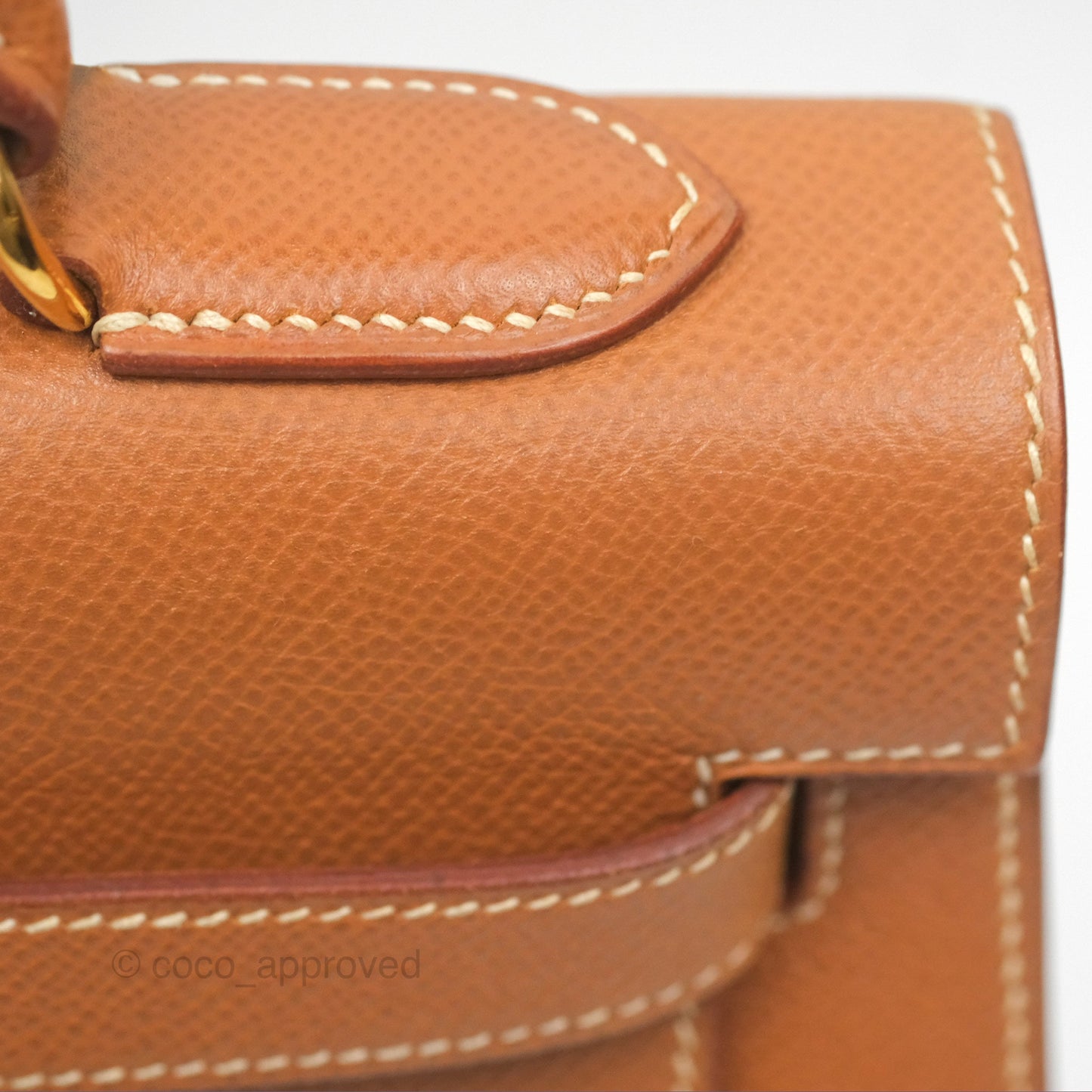 Hermès Kelly 32 Sellier Gold Epsom Gold Hardware