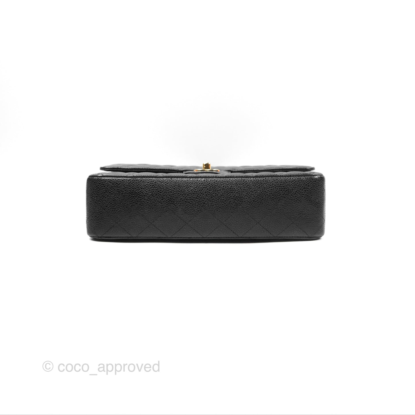 Chanel Classic M/L Medium Flap Quilted Black Caviar Gold Hardware