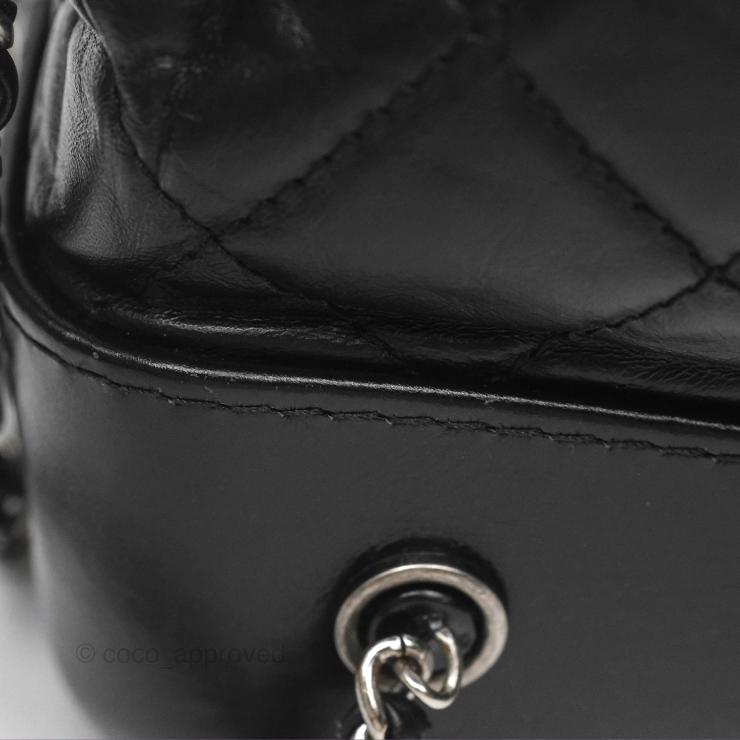 Chanel Medium Gabrielle Backpack Black Aged Calfskin