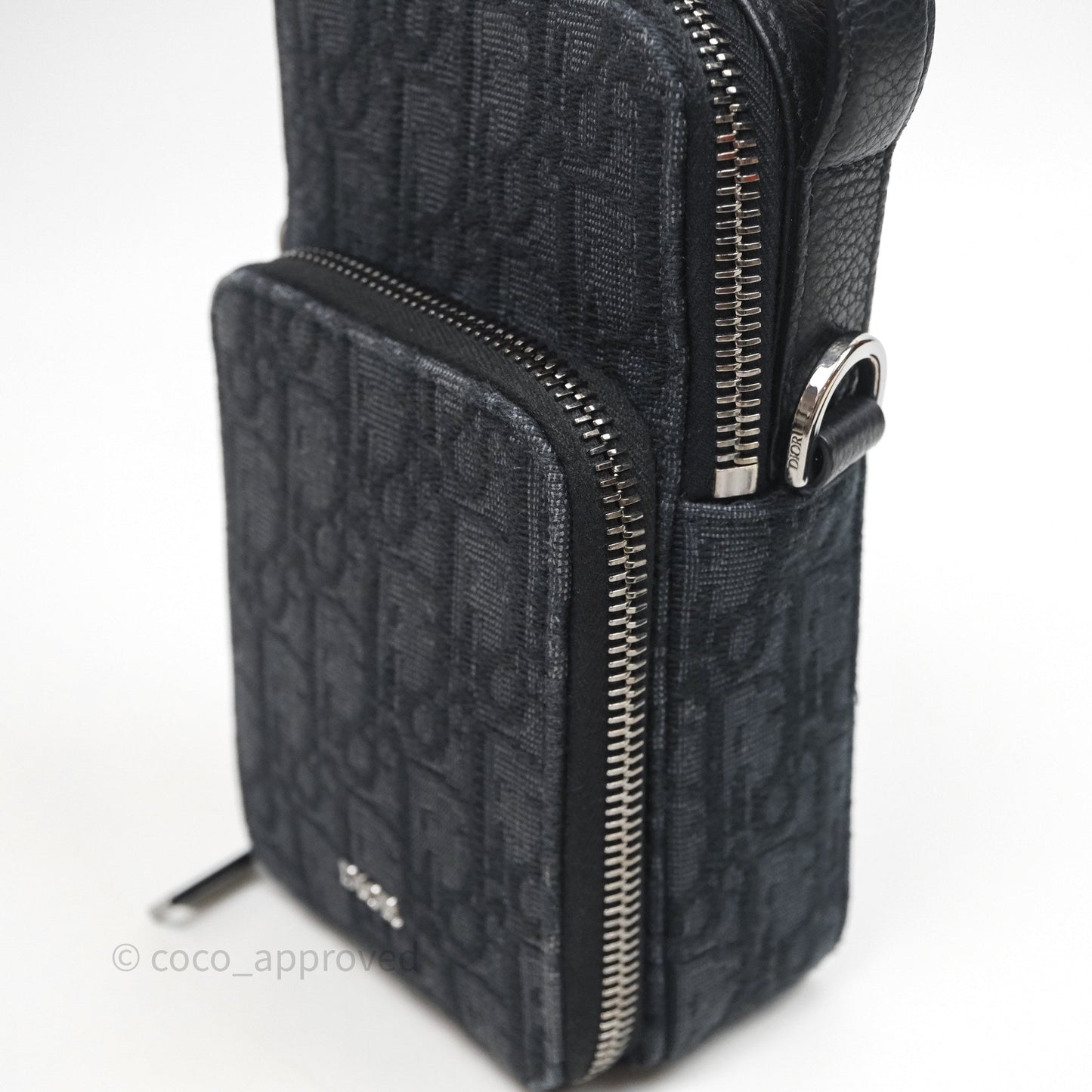 Christian Dior Men's Crossbody Bag Black Oblique Canvas