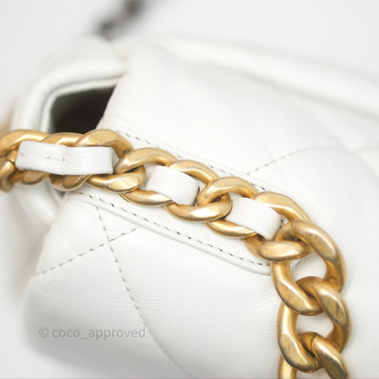 Chanel 19 Small White Mixed Hardware
