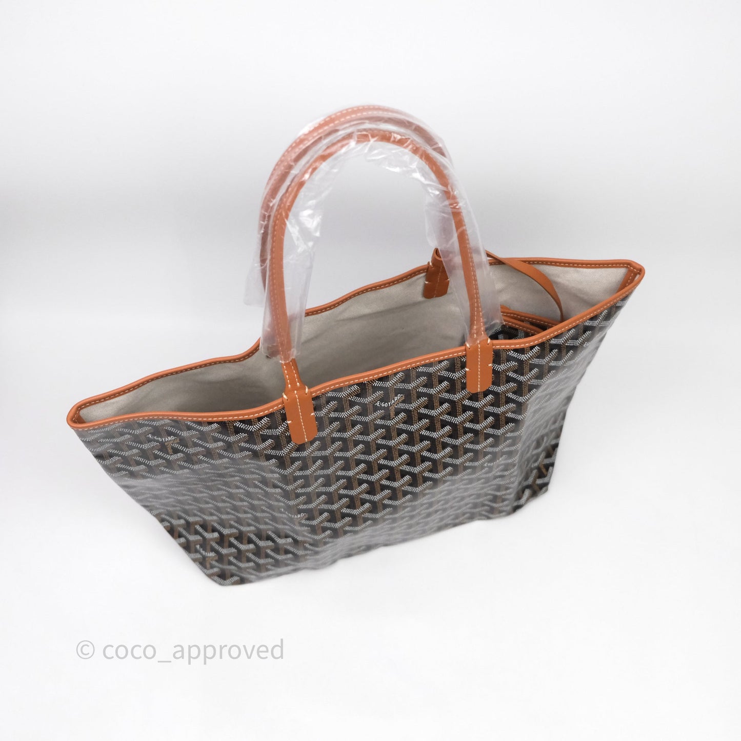 Goyard St Louis Tote PM Tan Black
