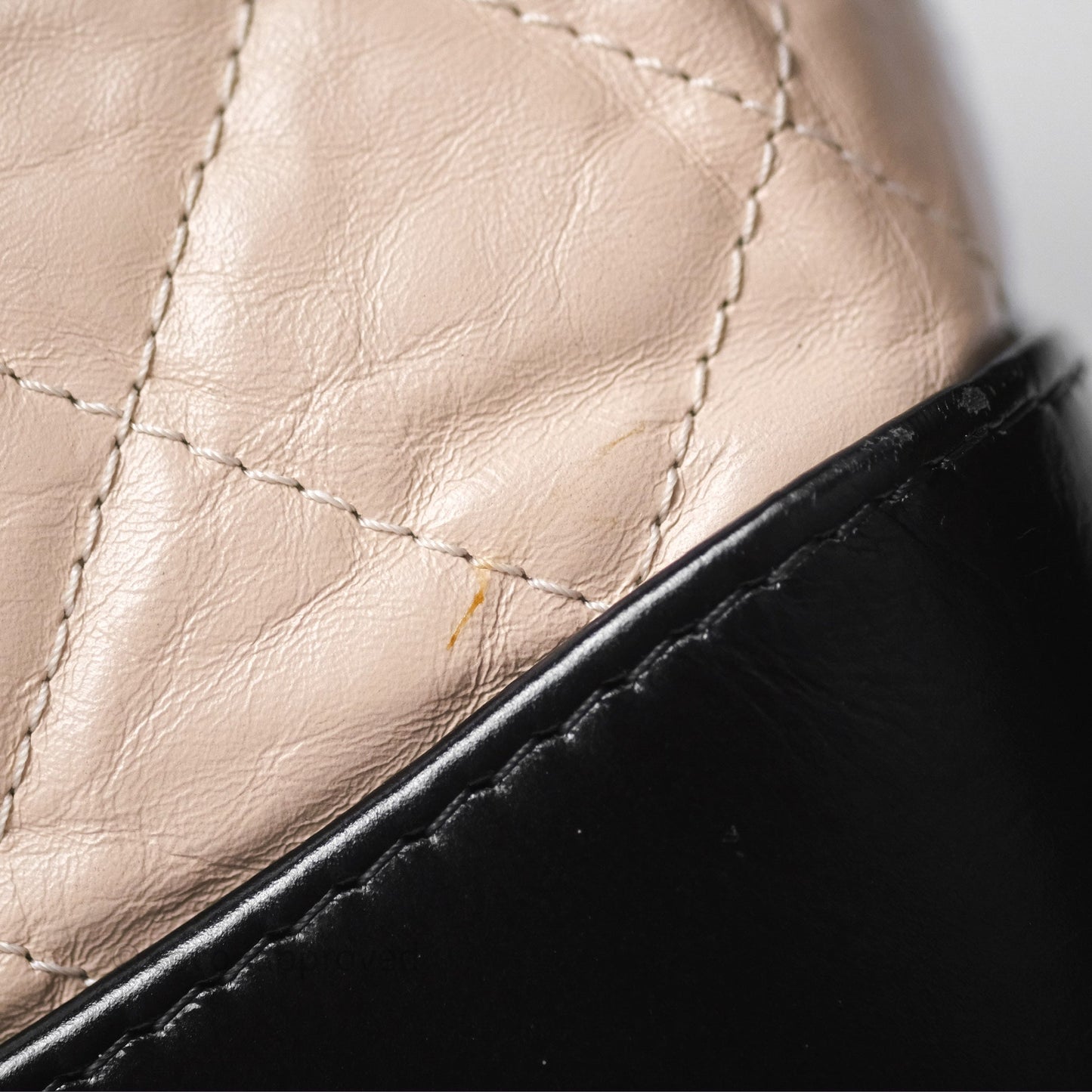 Chanel Small Gabrielle Backpack Beige Black Aged Calfskin