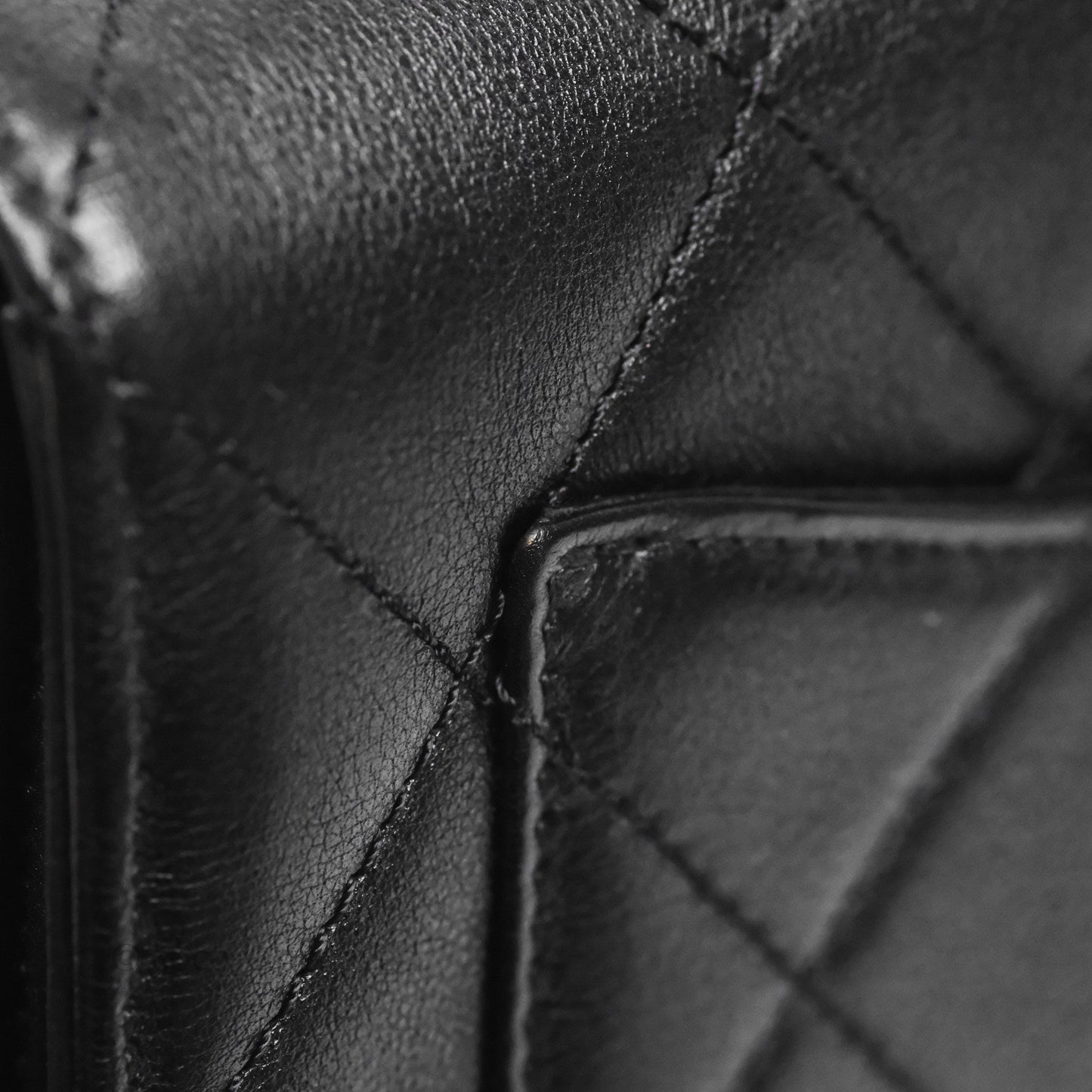 Chanel Mini Moon Messenger Bag Black Calfskin Aged Gold Hardware