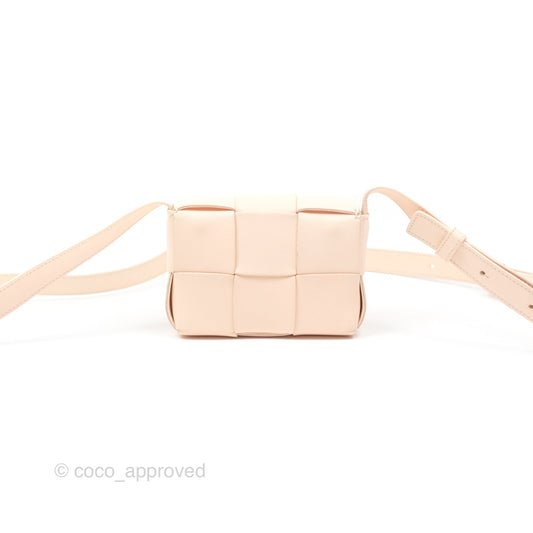 Bottega Veneta Intreccio Cassette Mini Bag Melon Washed Lambskin
