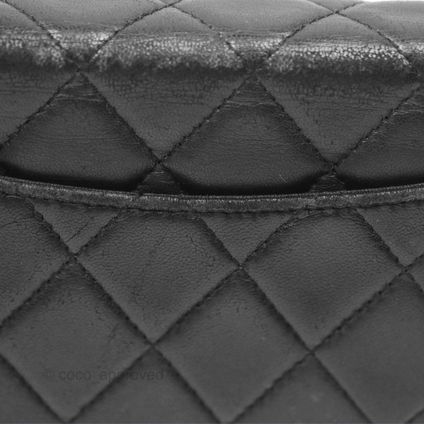 Chanel Quilted Wallet on Chain WOC Black Lambskin Palladium Hardware