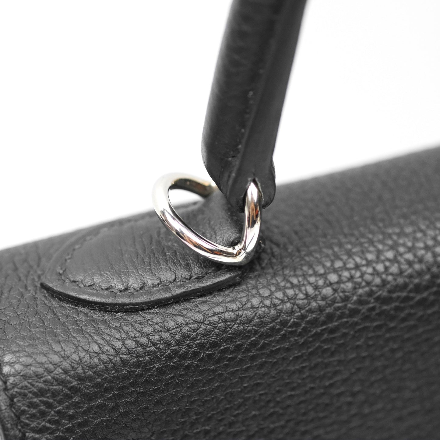 Hermès Retourne Kelly 25 Black Togo Palladium Hardware
