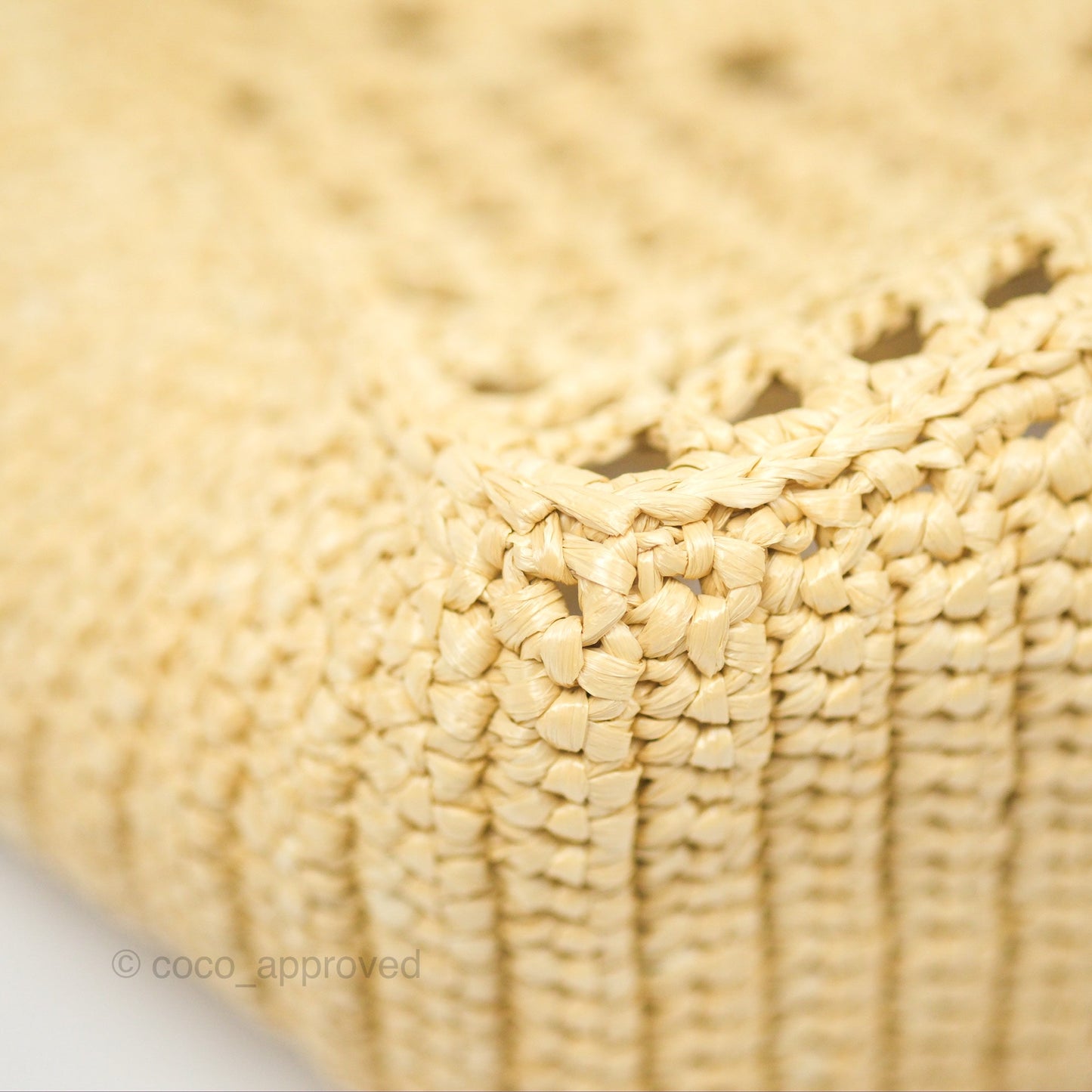 Prada Small Raffia Shopping Tote Bag