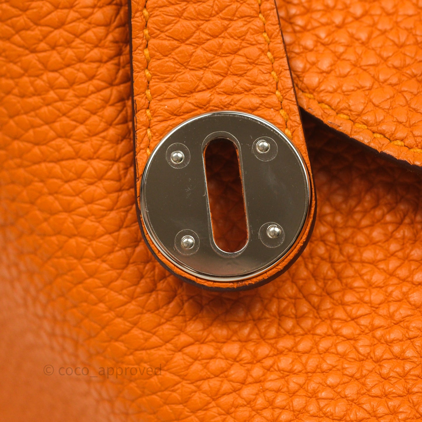 Hermès Lindy 30 Abricot I9 Clemence Palladium Hardware